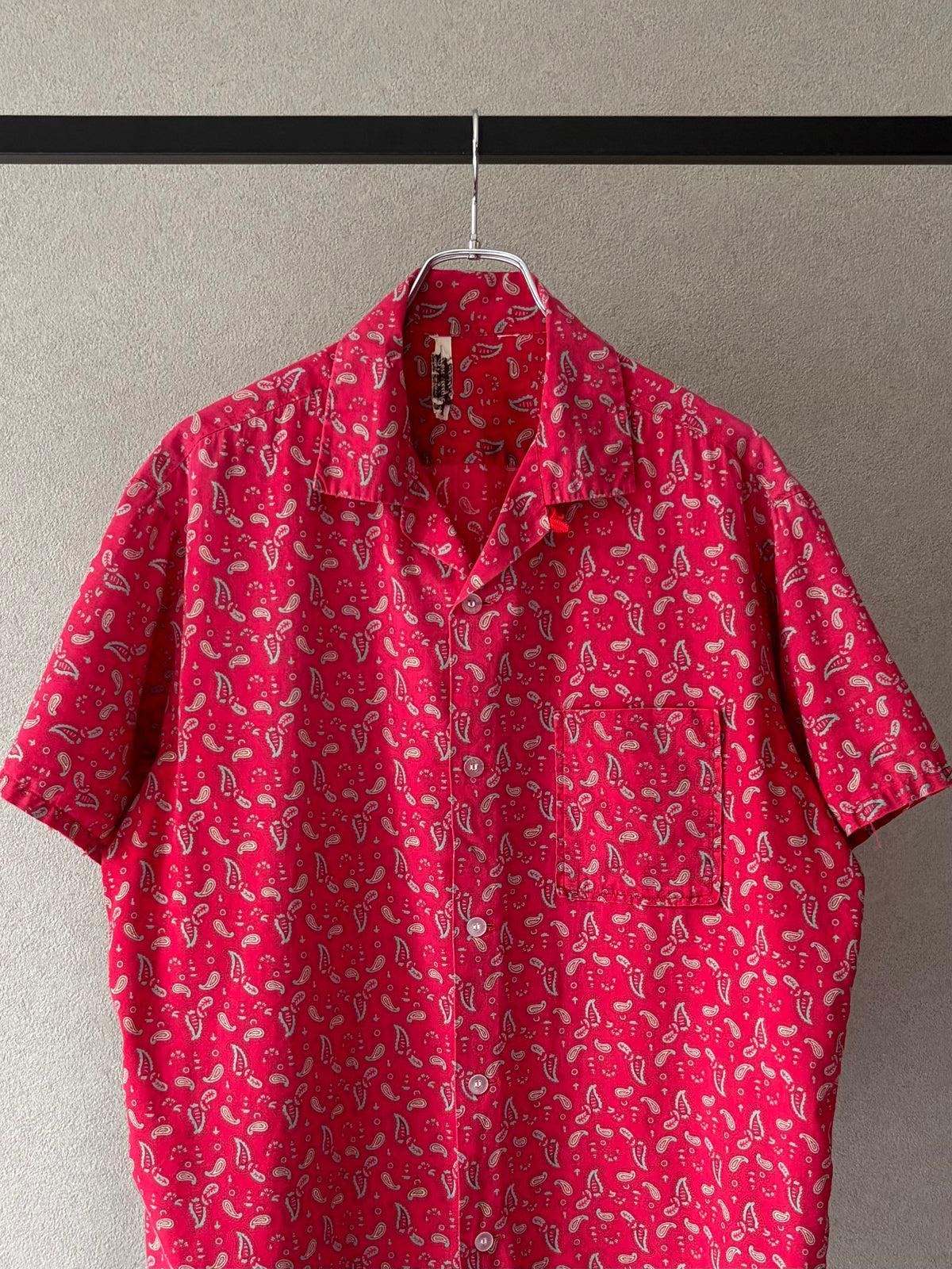 50's〜 VINTAGE open collar shirt “Made in USA”