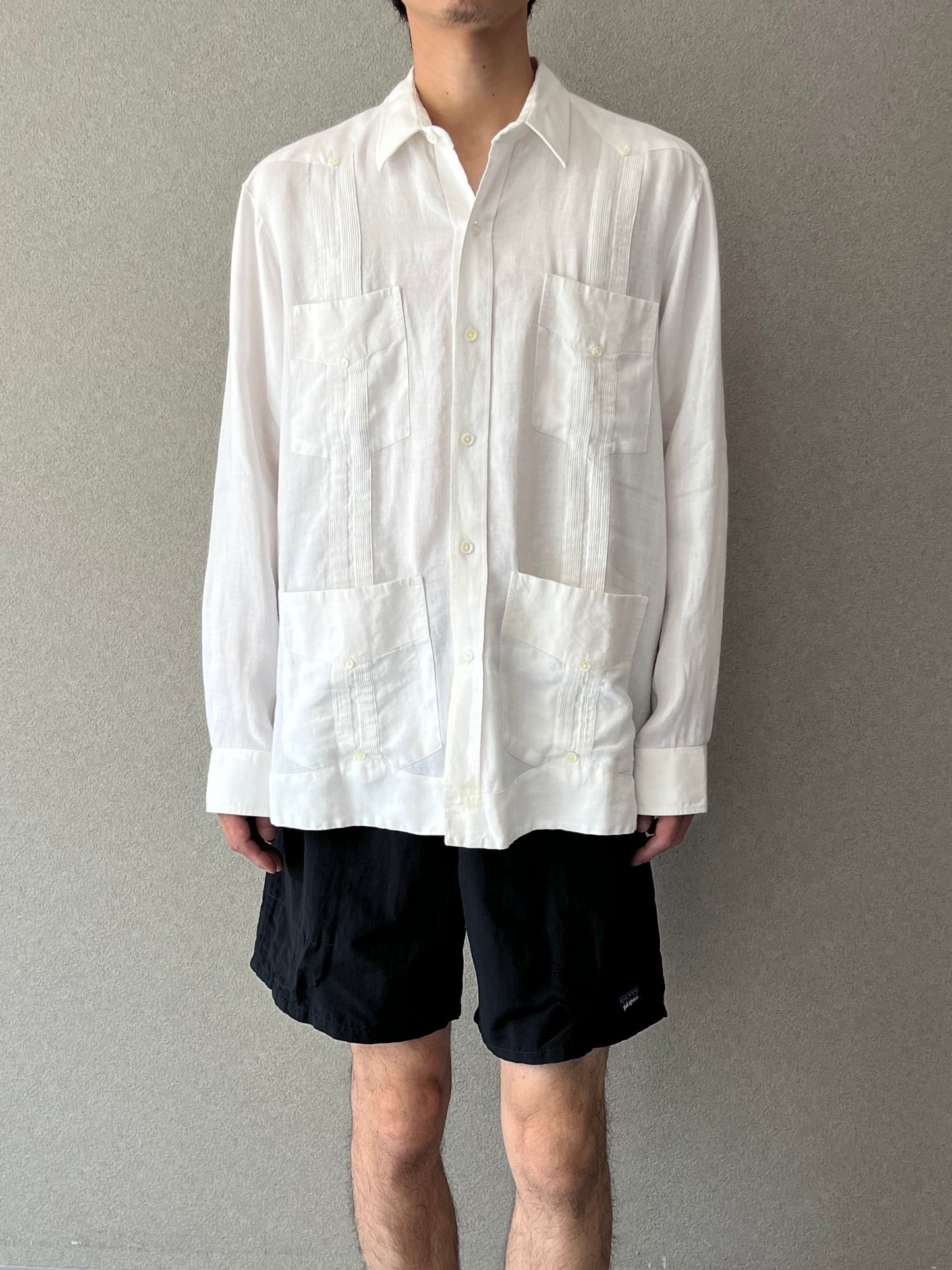 90's Ramon Puig linen guayabera shirt