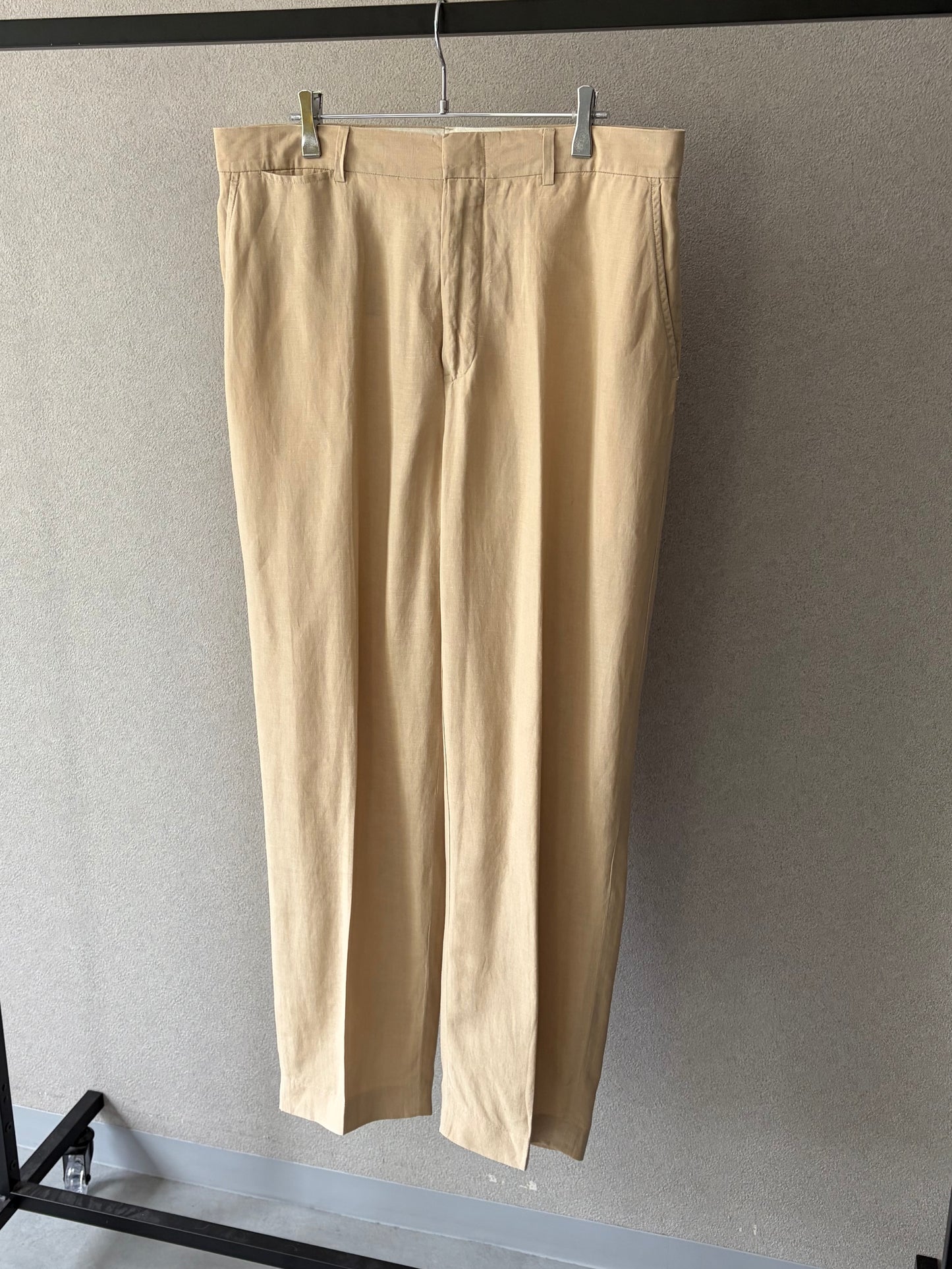 00's Polo Ralph Lauren linen × silk slacks