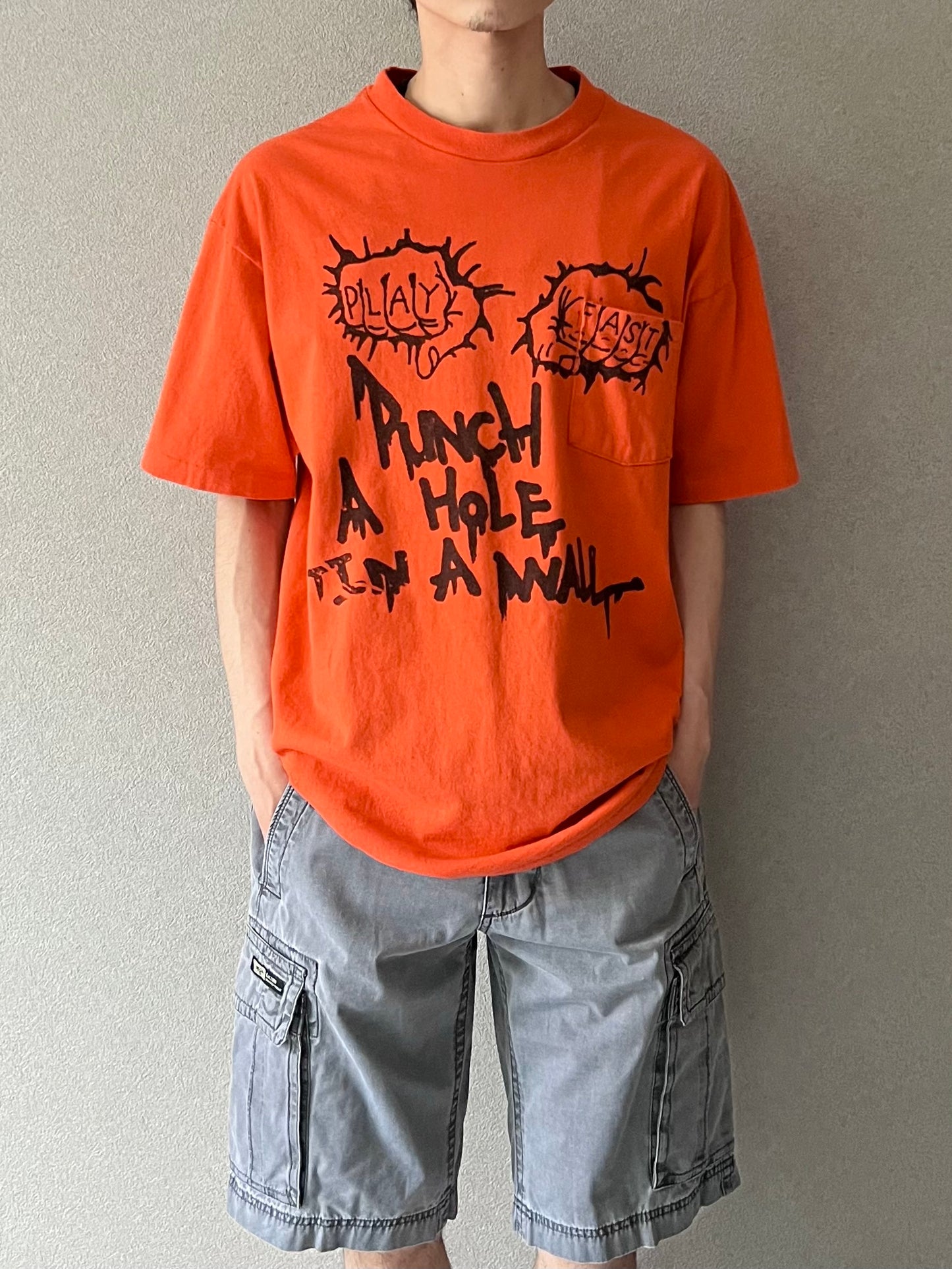 90's PUNCH A HOLE IN A WALL music t-shirt “Made in USA”