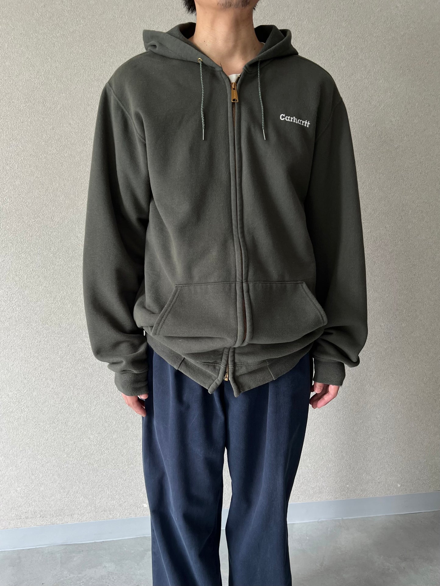 90's〜 carhatt zip up sweat hoodie