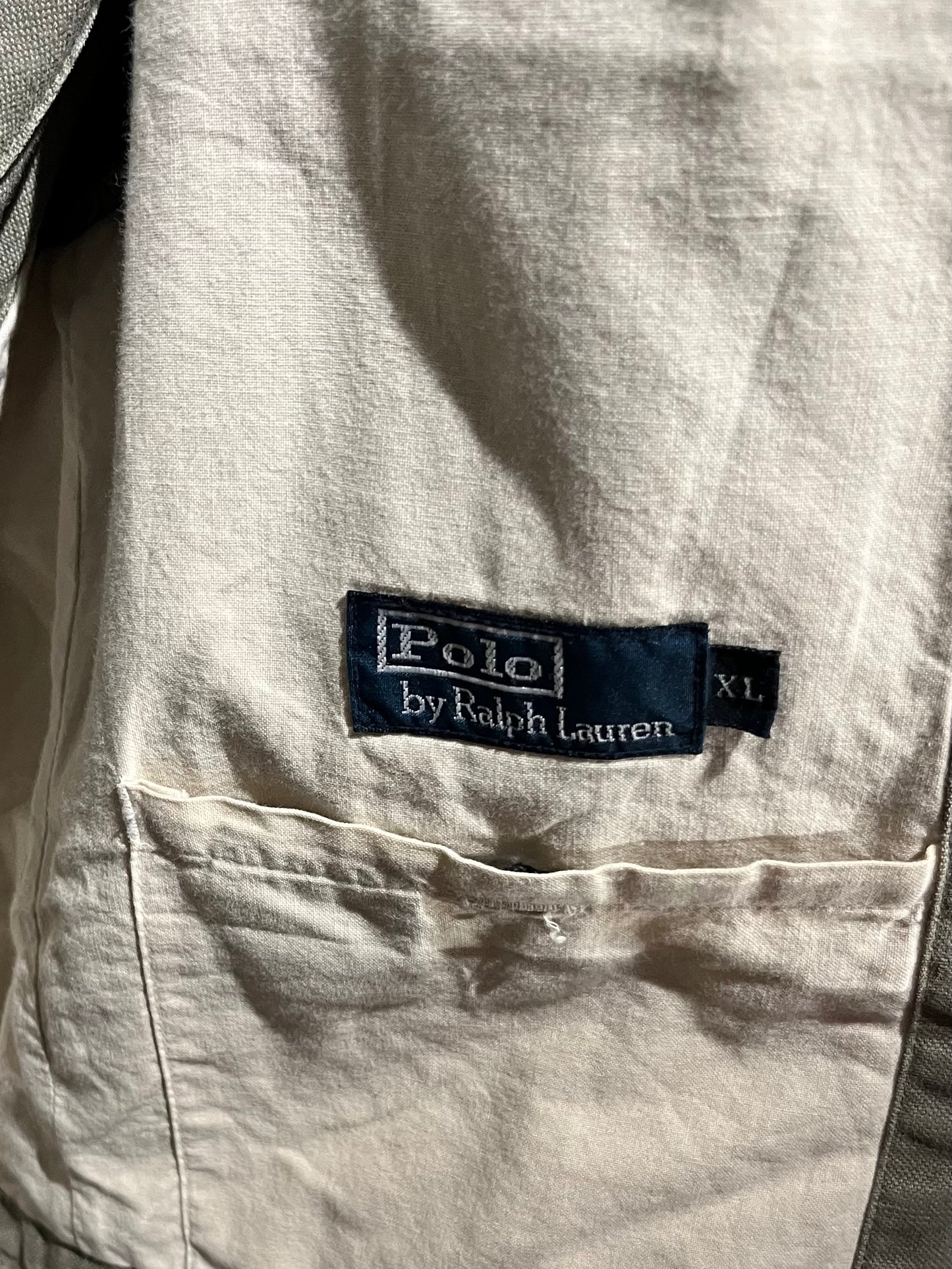 90's Polo Ralph Lauren cotton × linen tailored jacket
