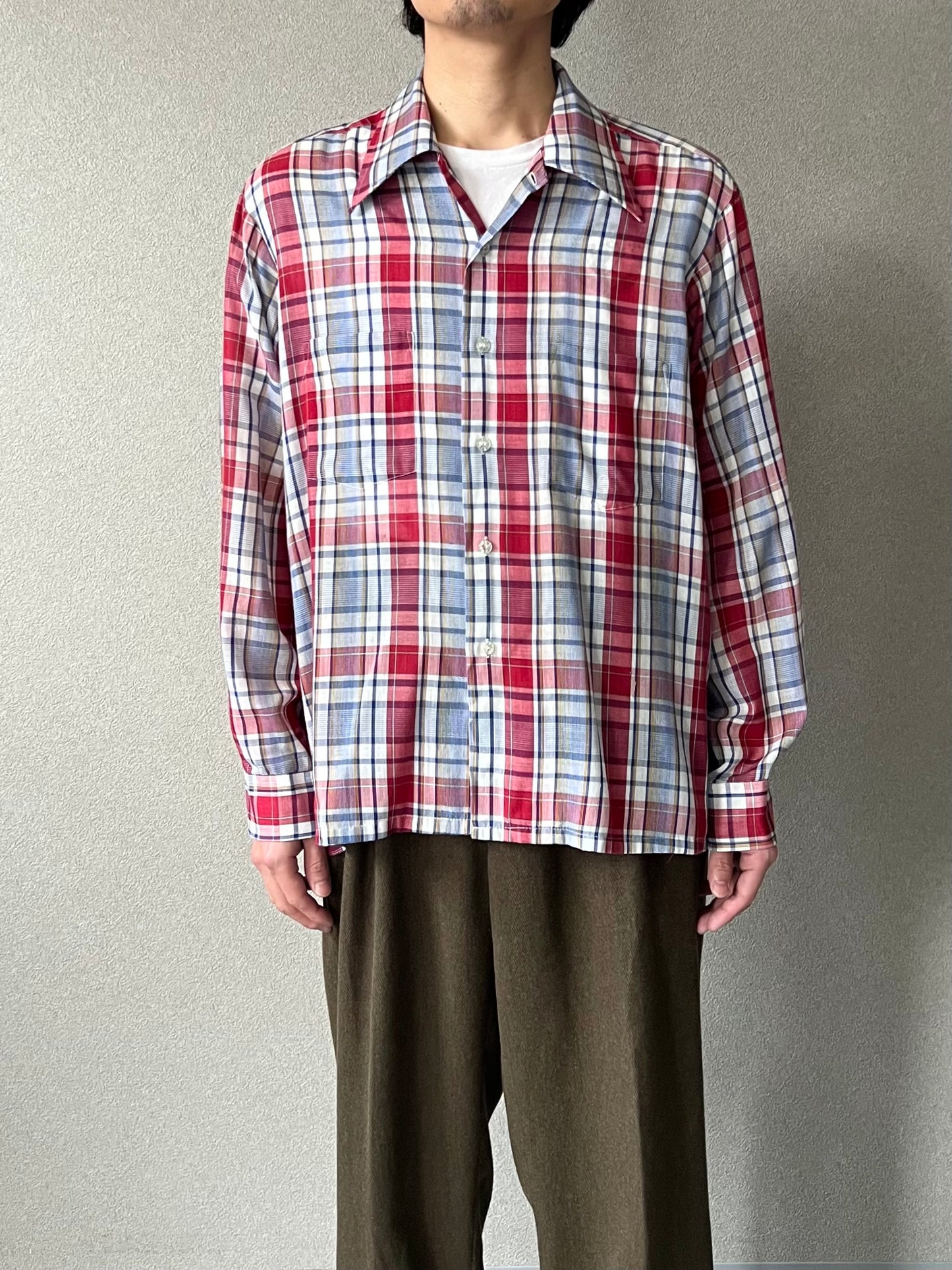 70's JC.Penny open collar shirt