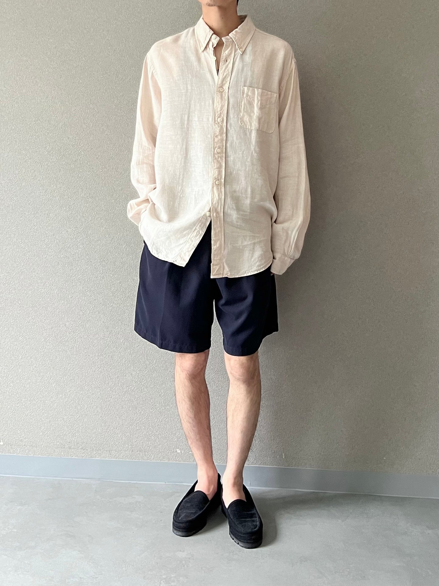 00's Brooks Brothers linen BD shirt