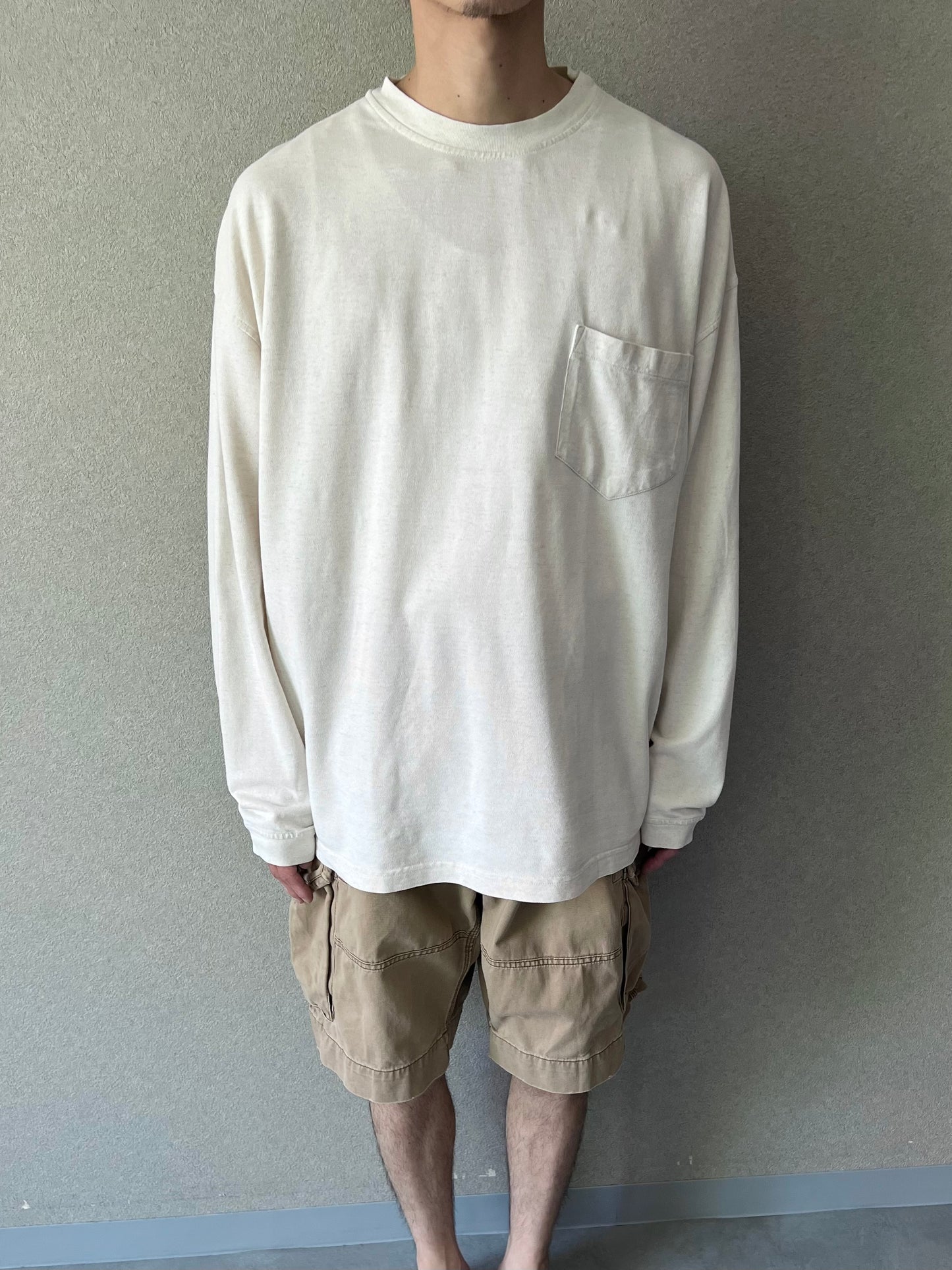 90's〜 GAP L/S linen blend t-shirt
