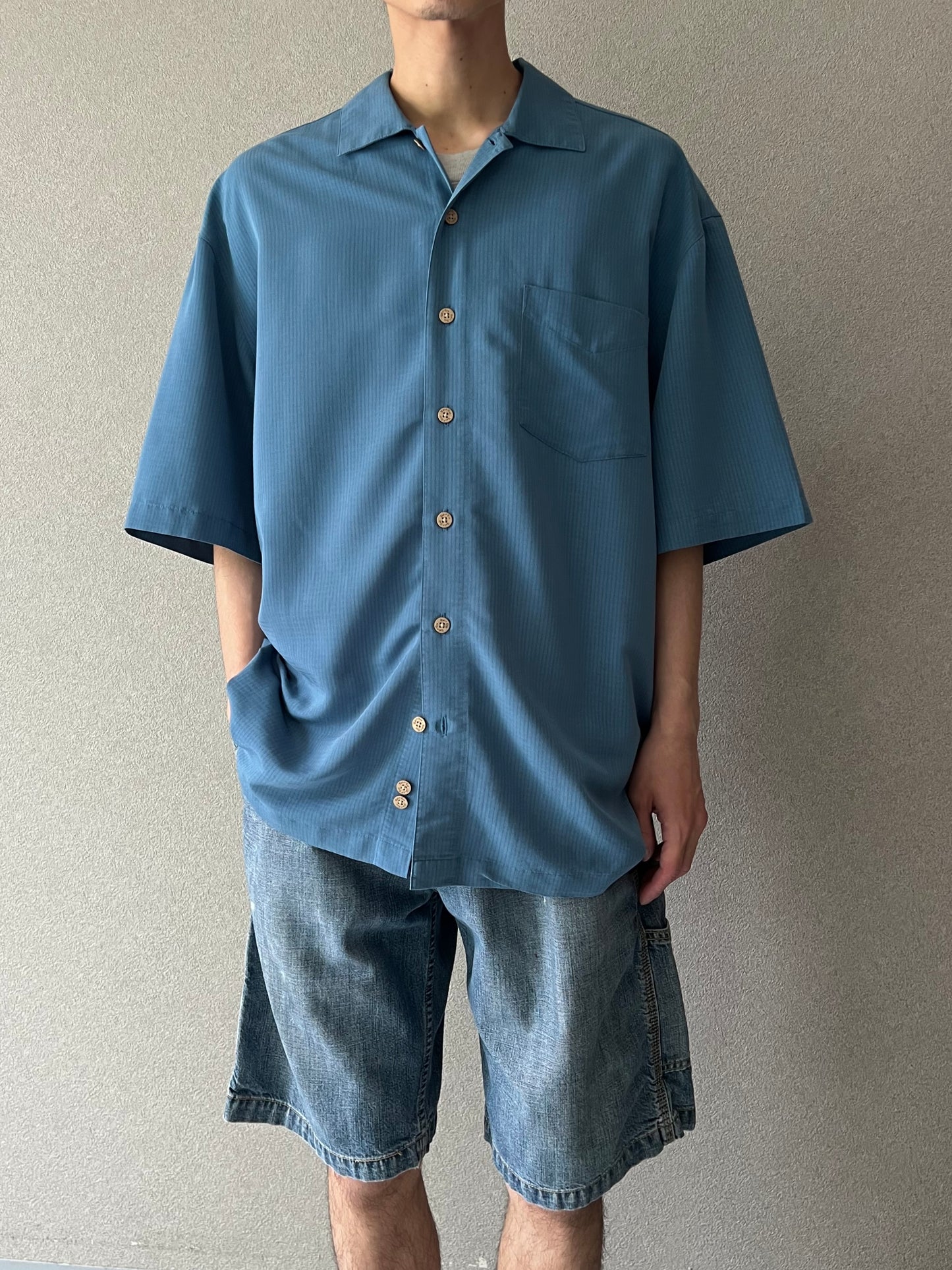 00's Batik Bay open collar shirt