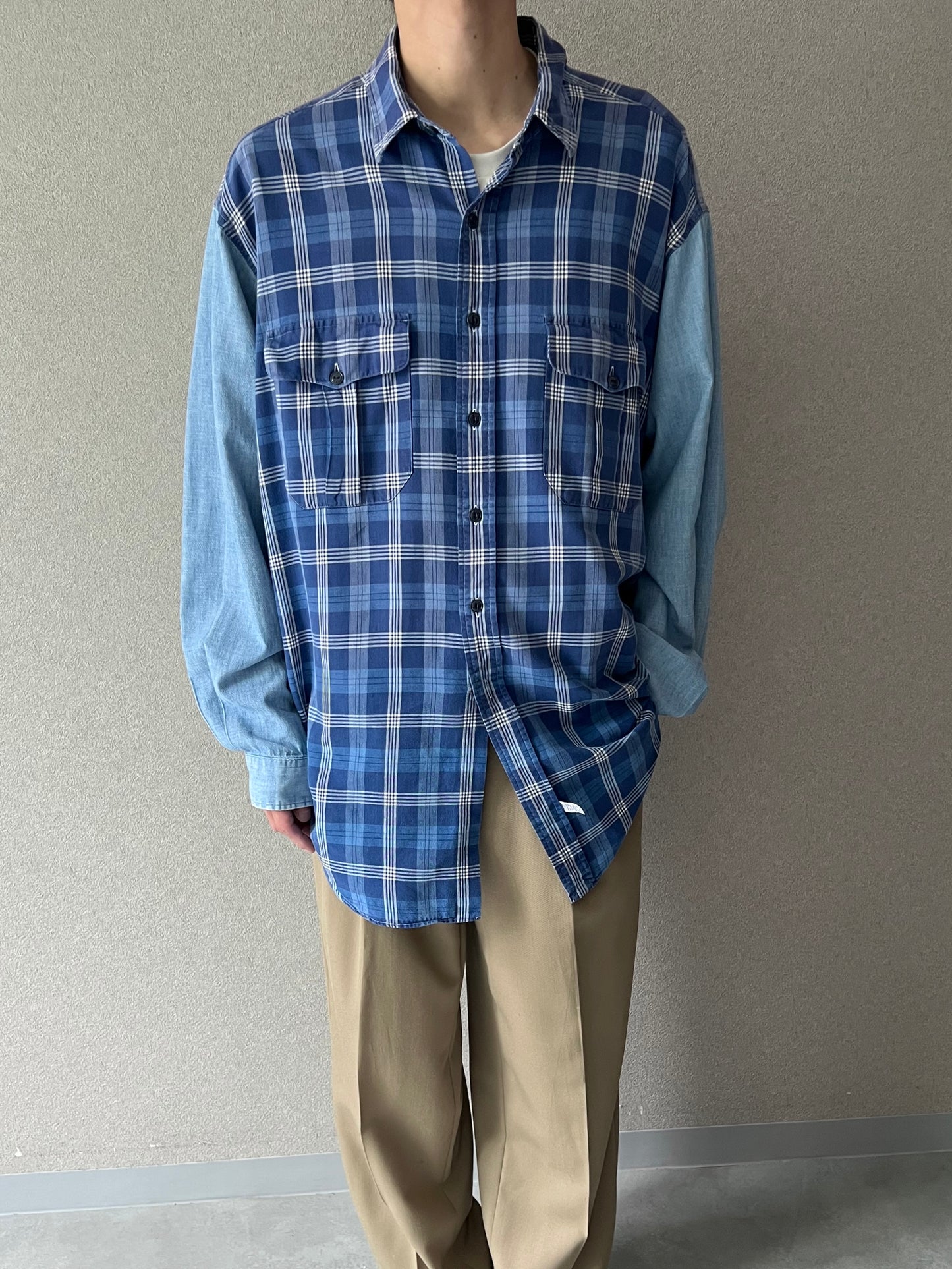 80's〜 Polo Ralph Lauren chambray switching safari shirt