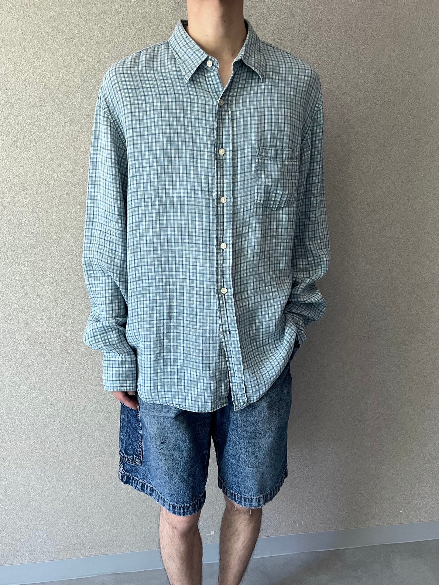 00's J.CREW linen shirt