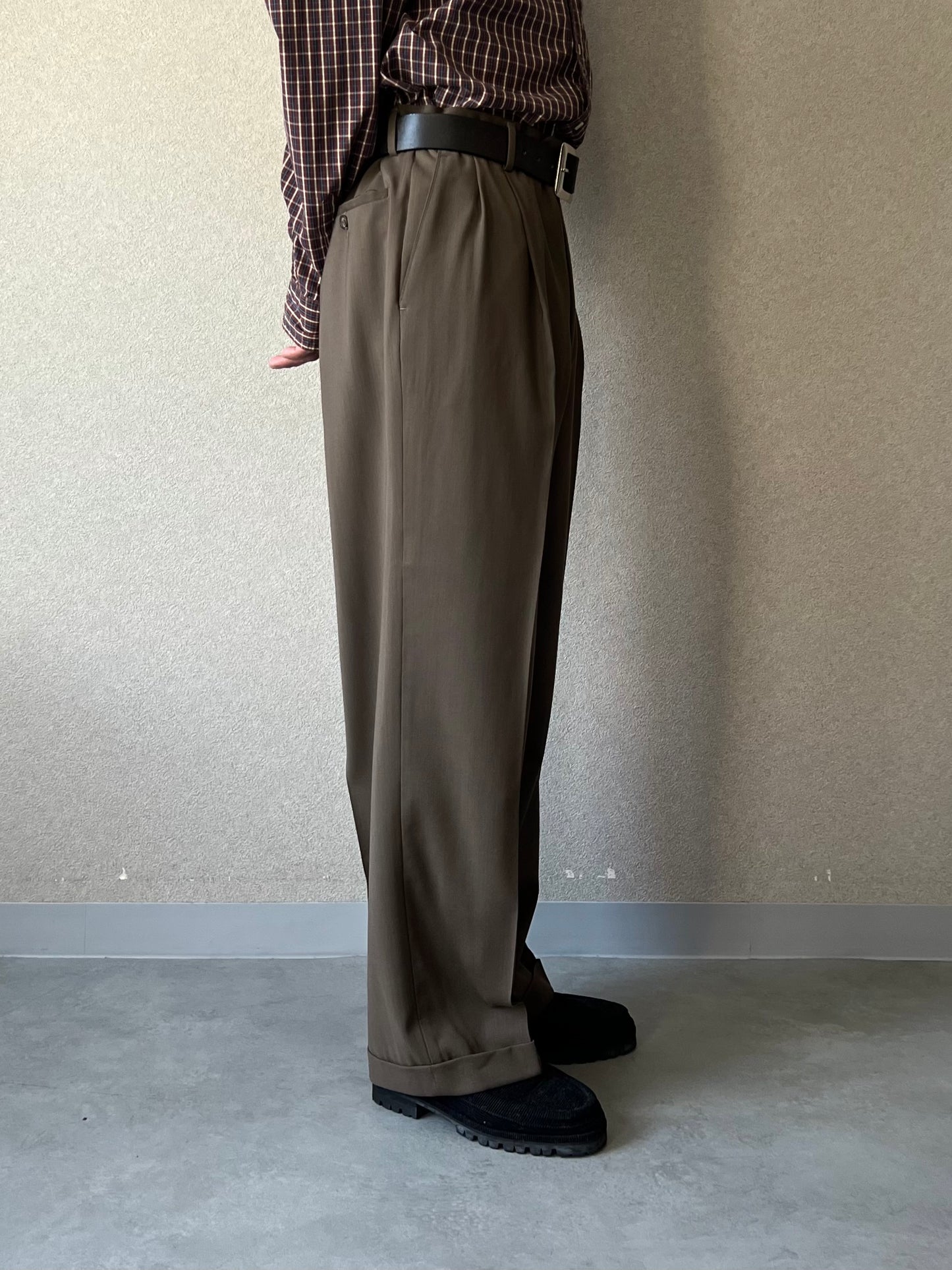 90's PRONT-UOMO wool slacks “Made in ITALY”