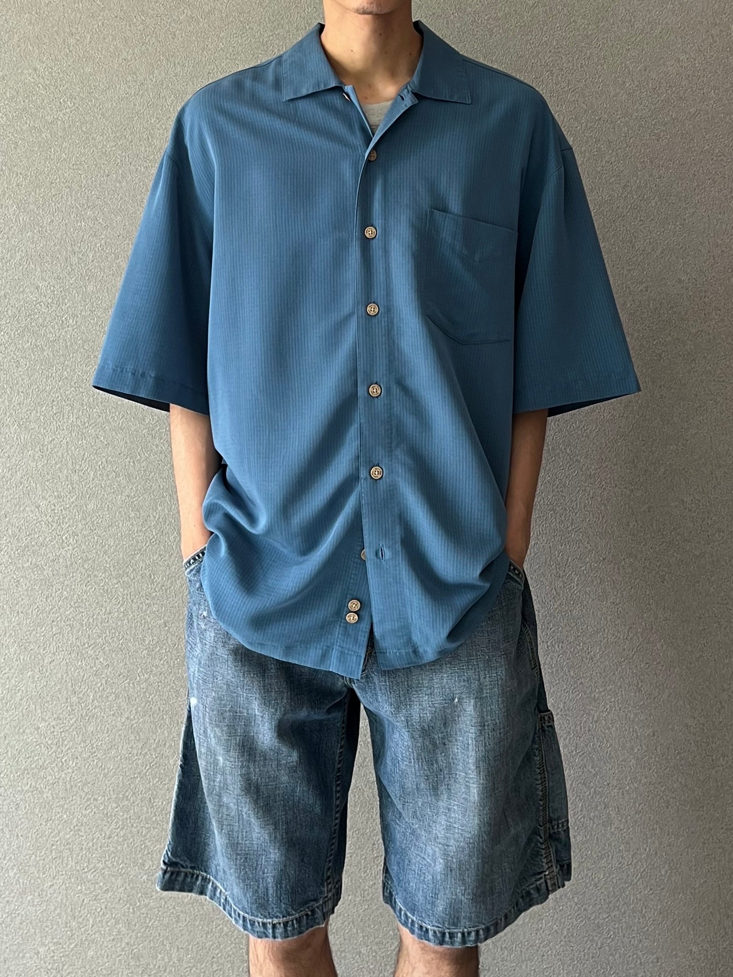 00's Batik Bay open collar shirt