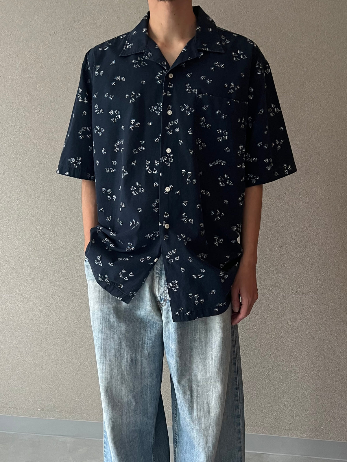 90's Polo Ralph Lauren S/S open collar shirt “CLAYTON”