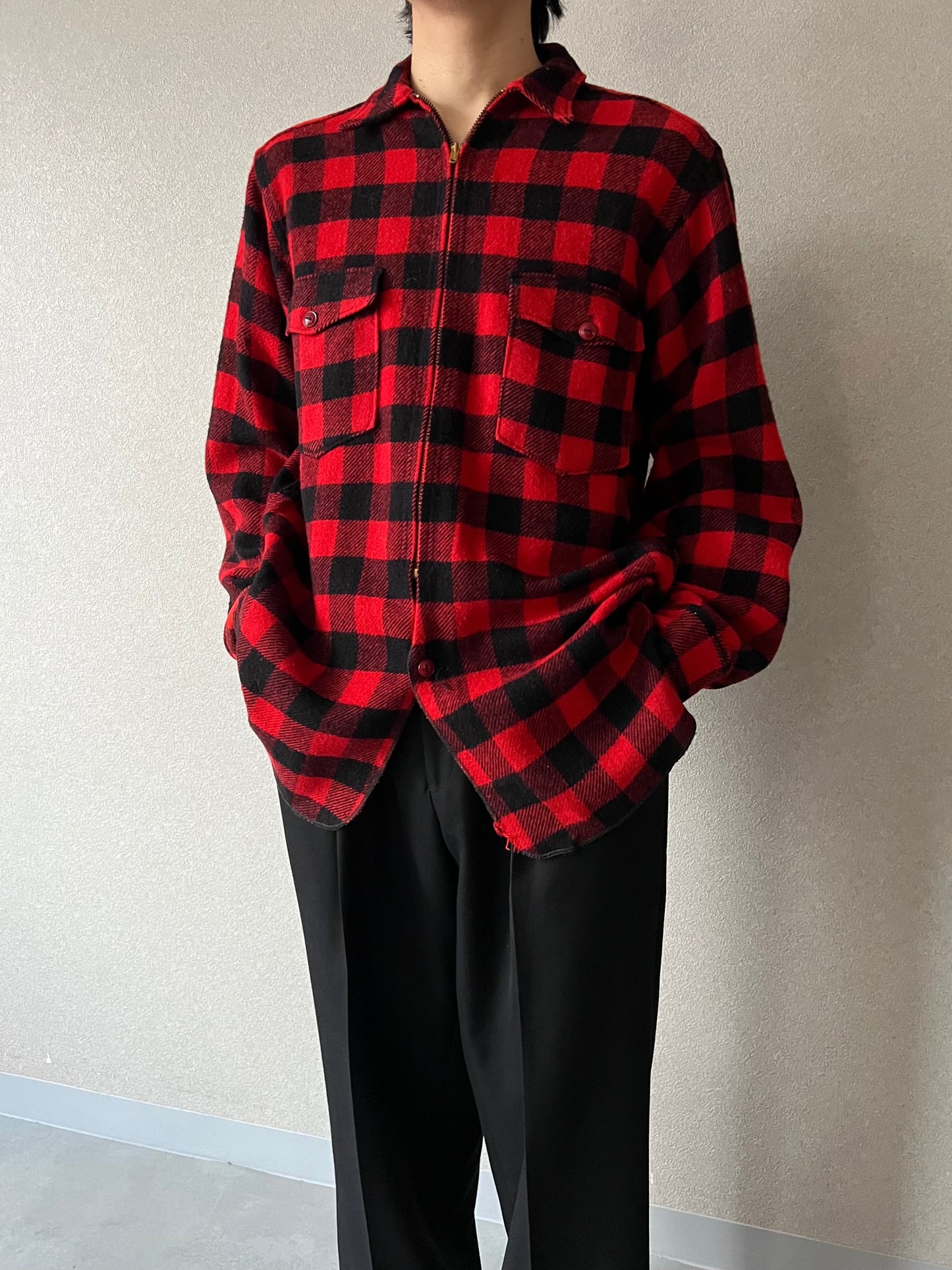 60's WOOLRICH wool shirt