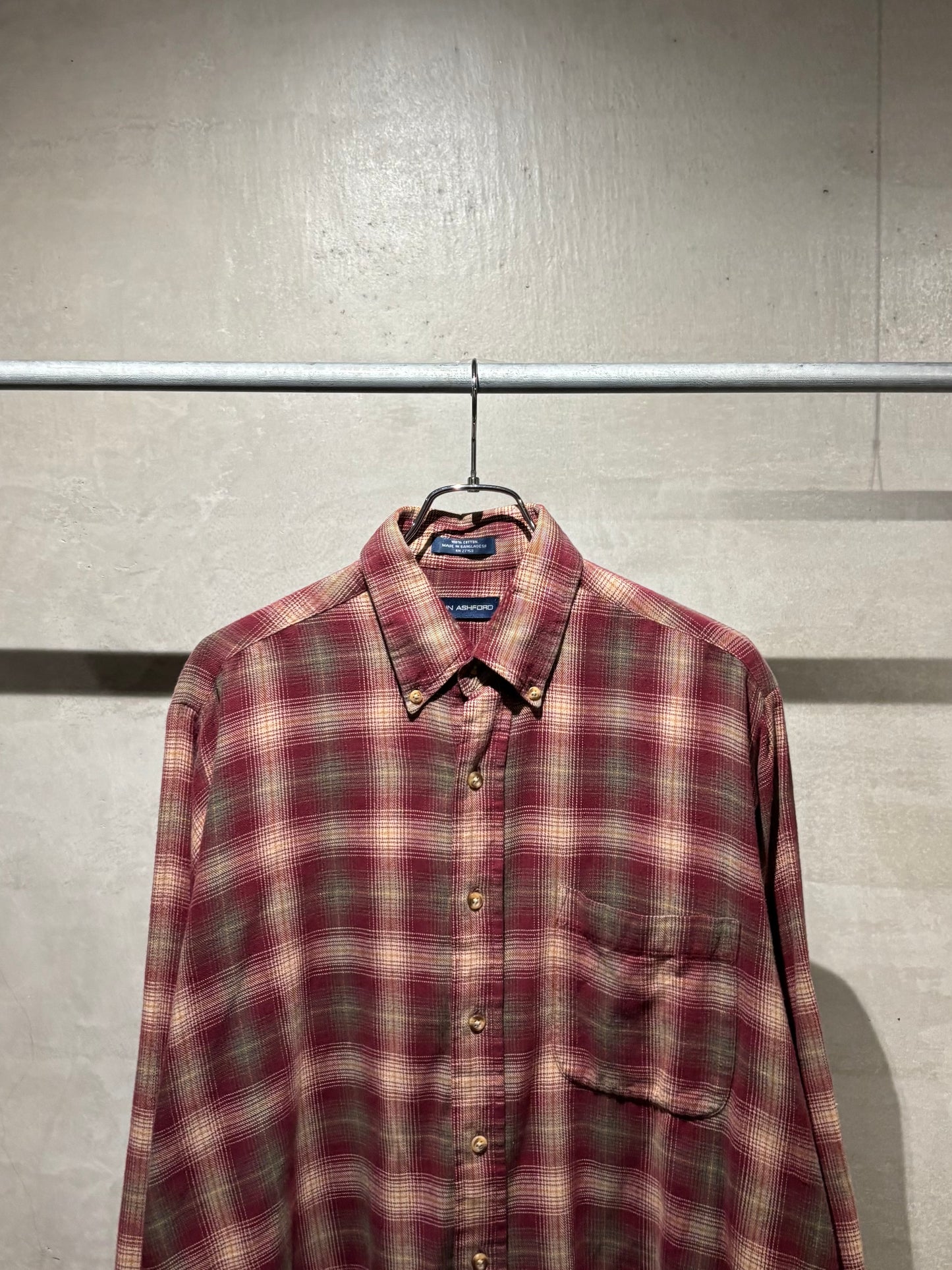 00's JOHN ASHFORD flannel shirt