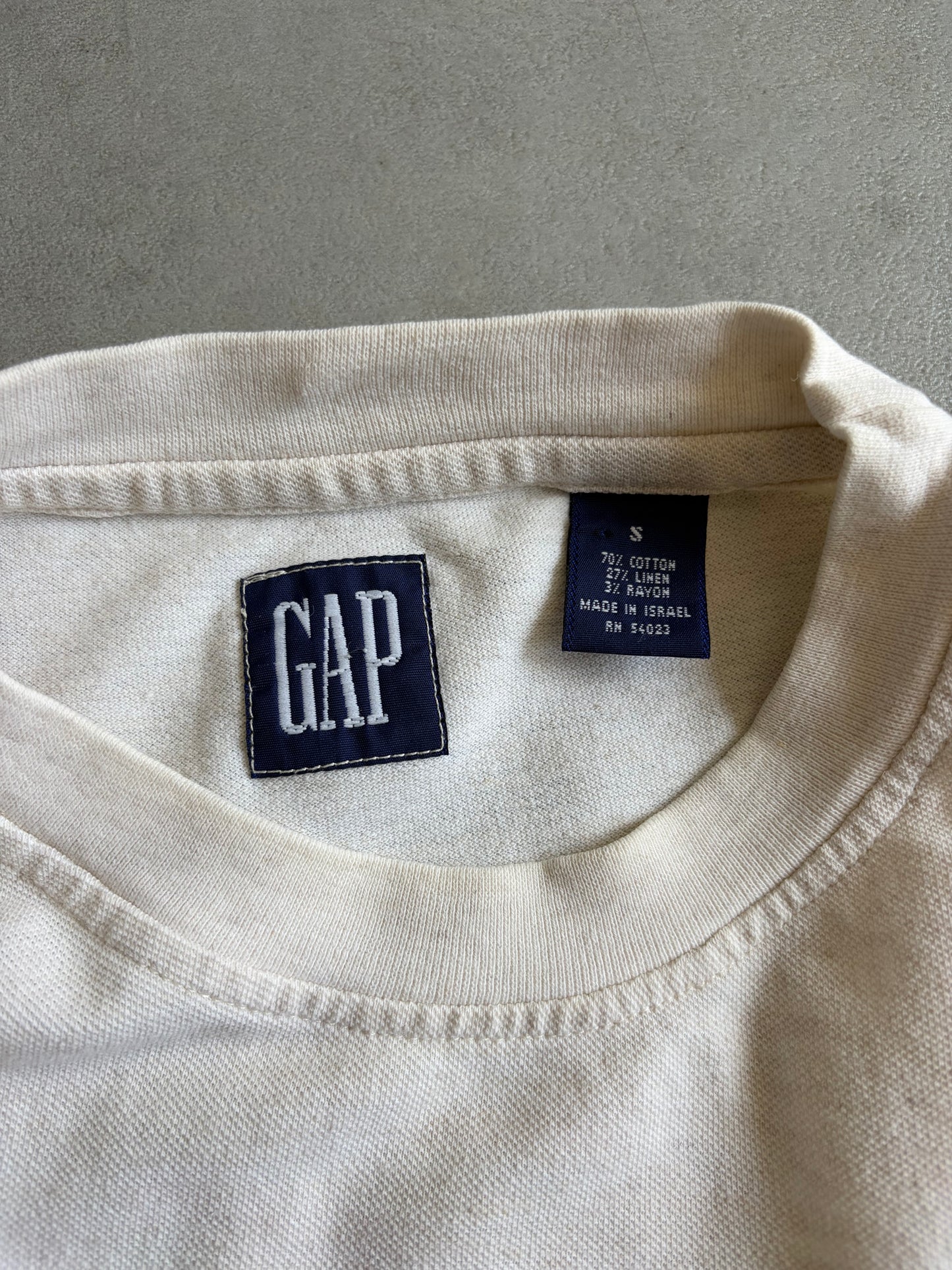 90's〜 GAP L/S linen blend t-shirt