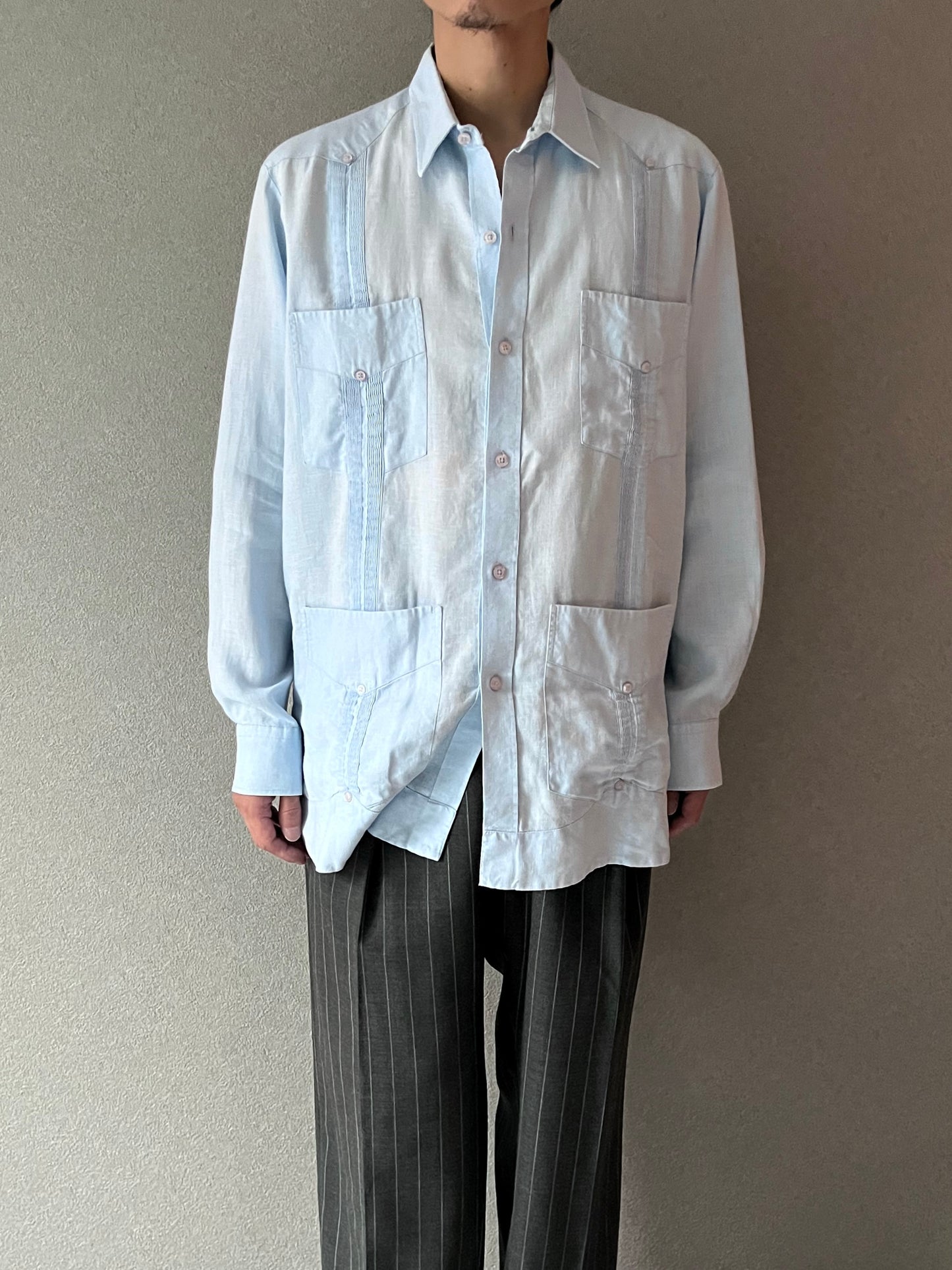 90's PANABRISA corona linen guayabera shirt “Made in PANAMA”