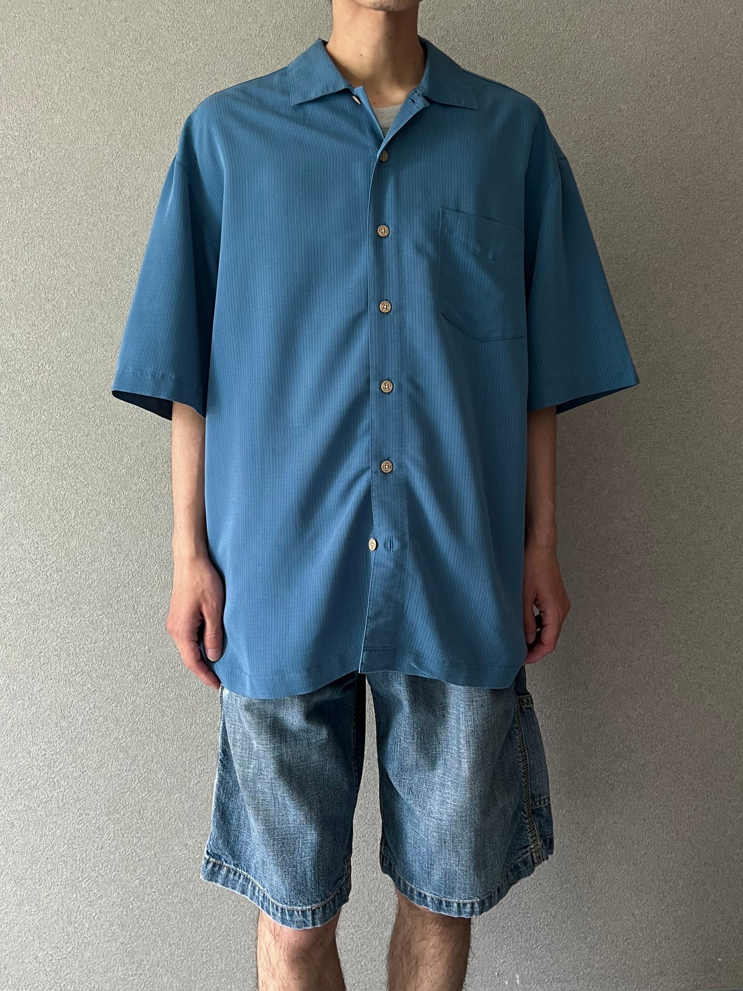 00's Batik Bay open collar shirt