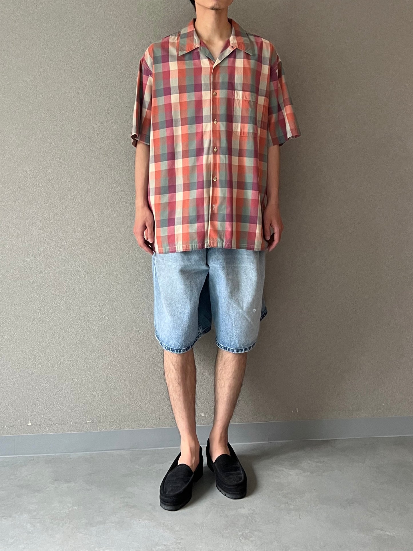 00's PENDLETON open collar shirt