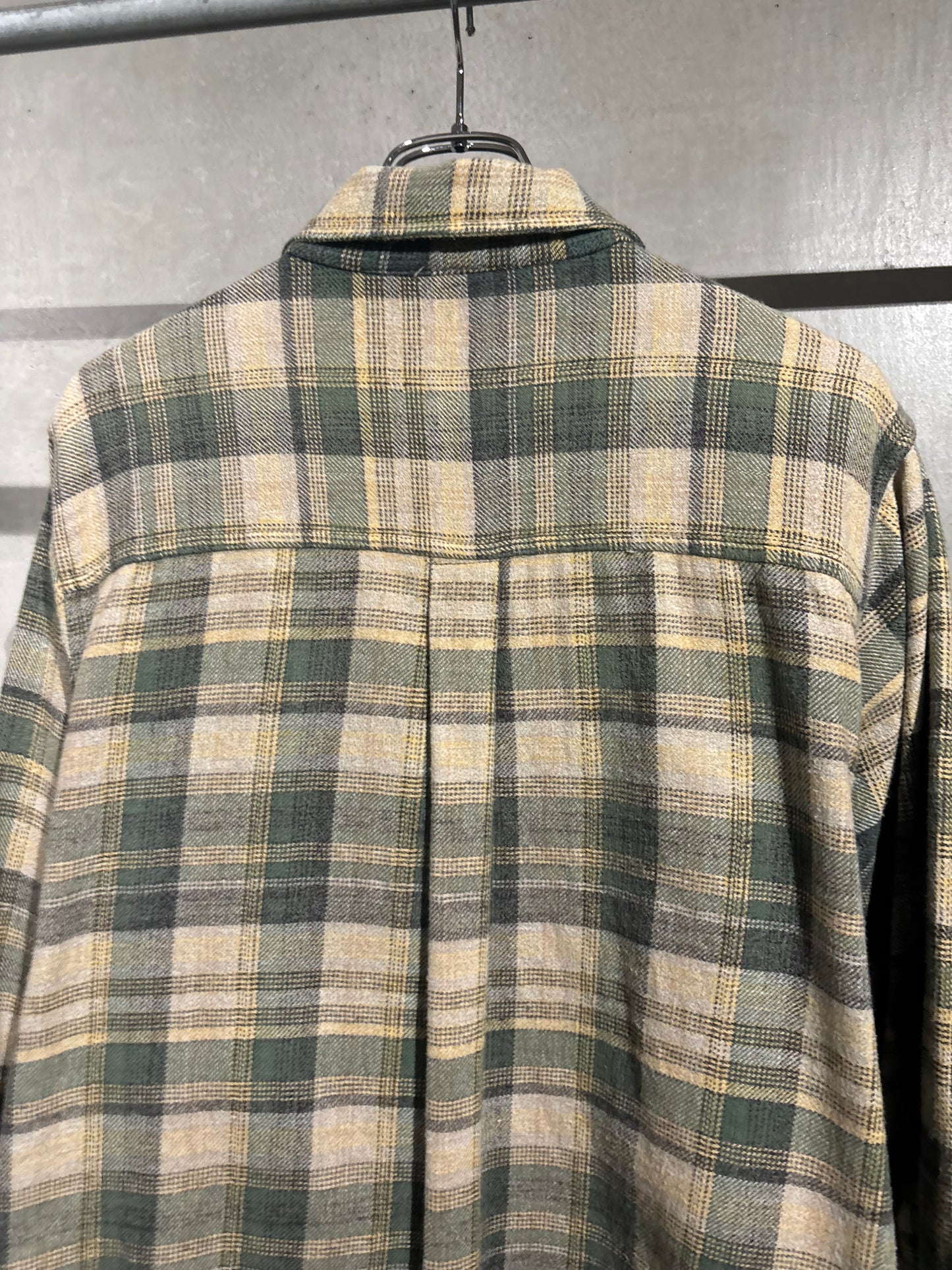 90s BASIC EDITION zip up flannel shirt