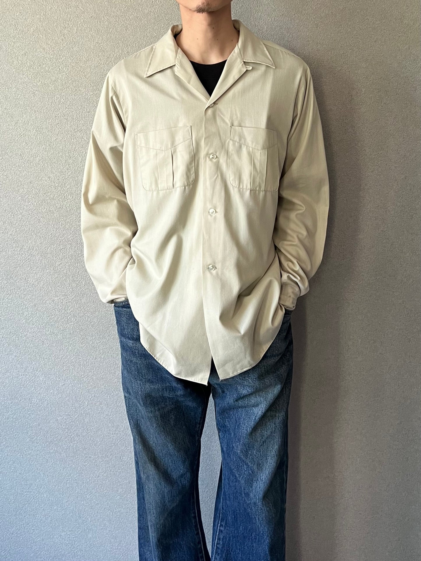 60's〜 ARROW open collar shirt "Made in USA"