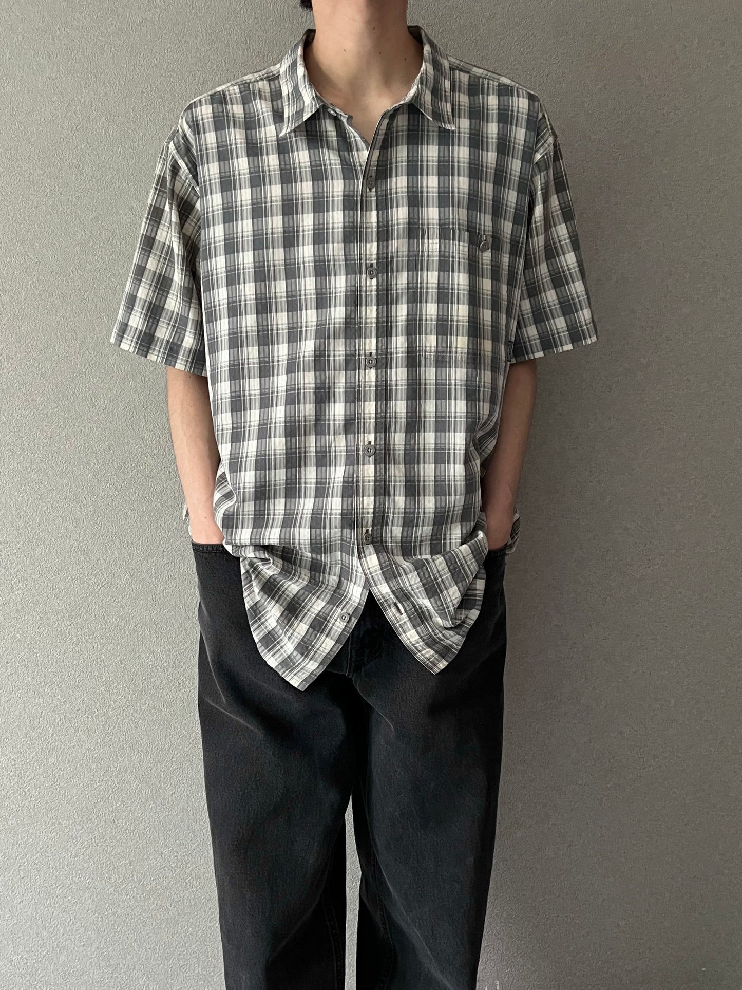 00's patagonia S/S seersucker shirt