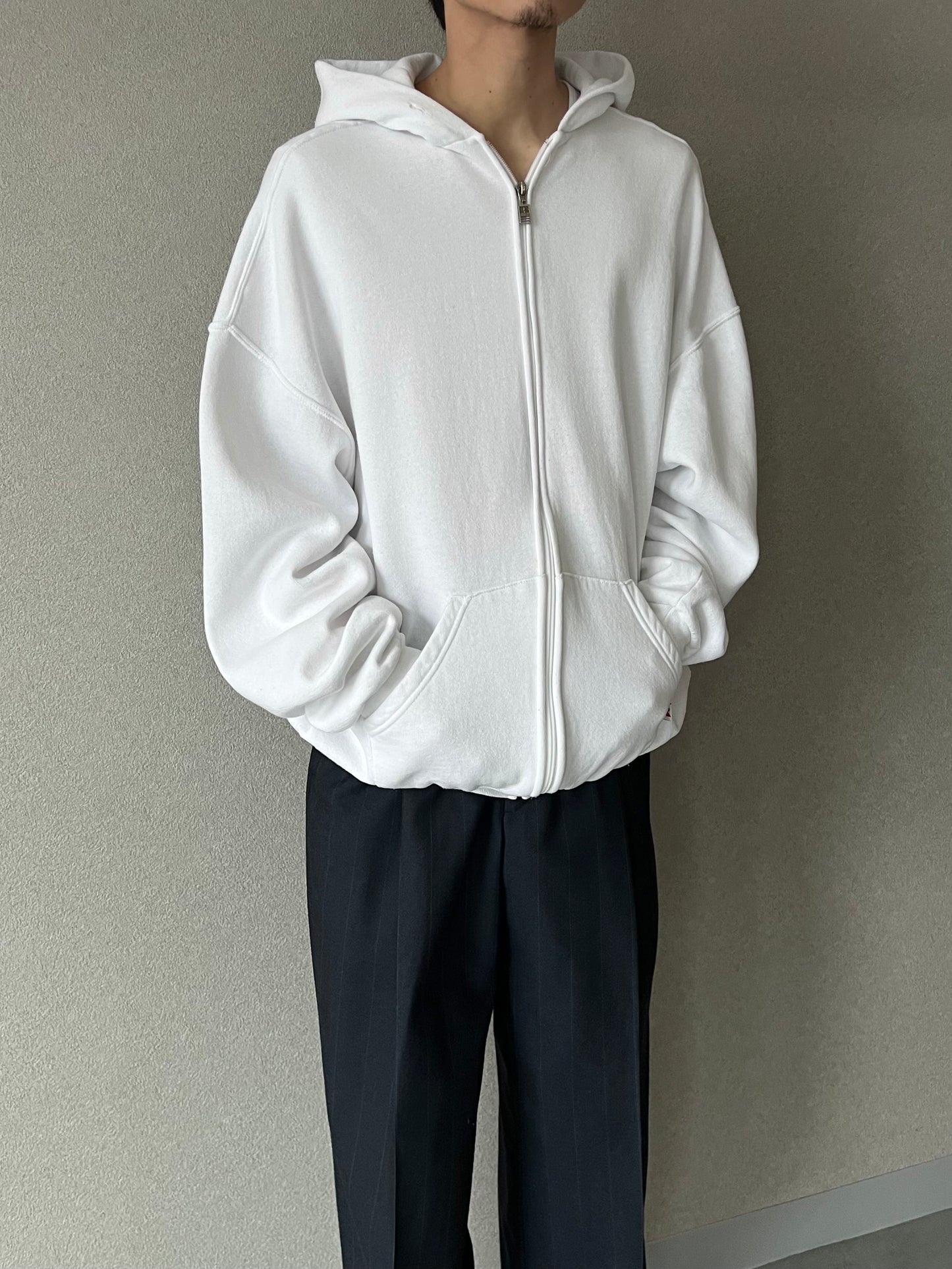 90's RUSSELL zip up sweat hoodie