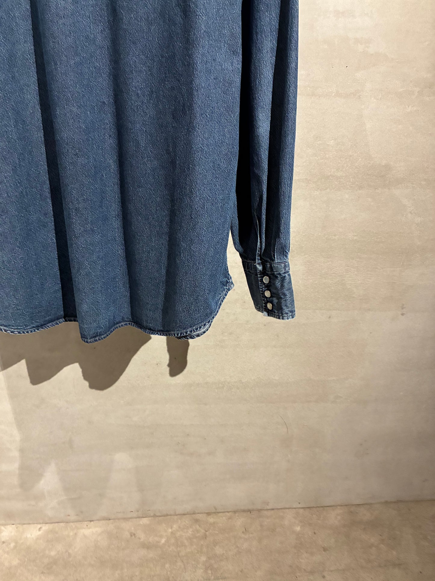 00's LANDS' END denim western shirt
