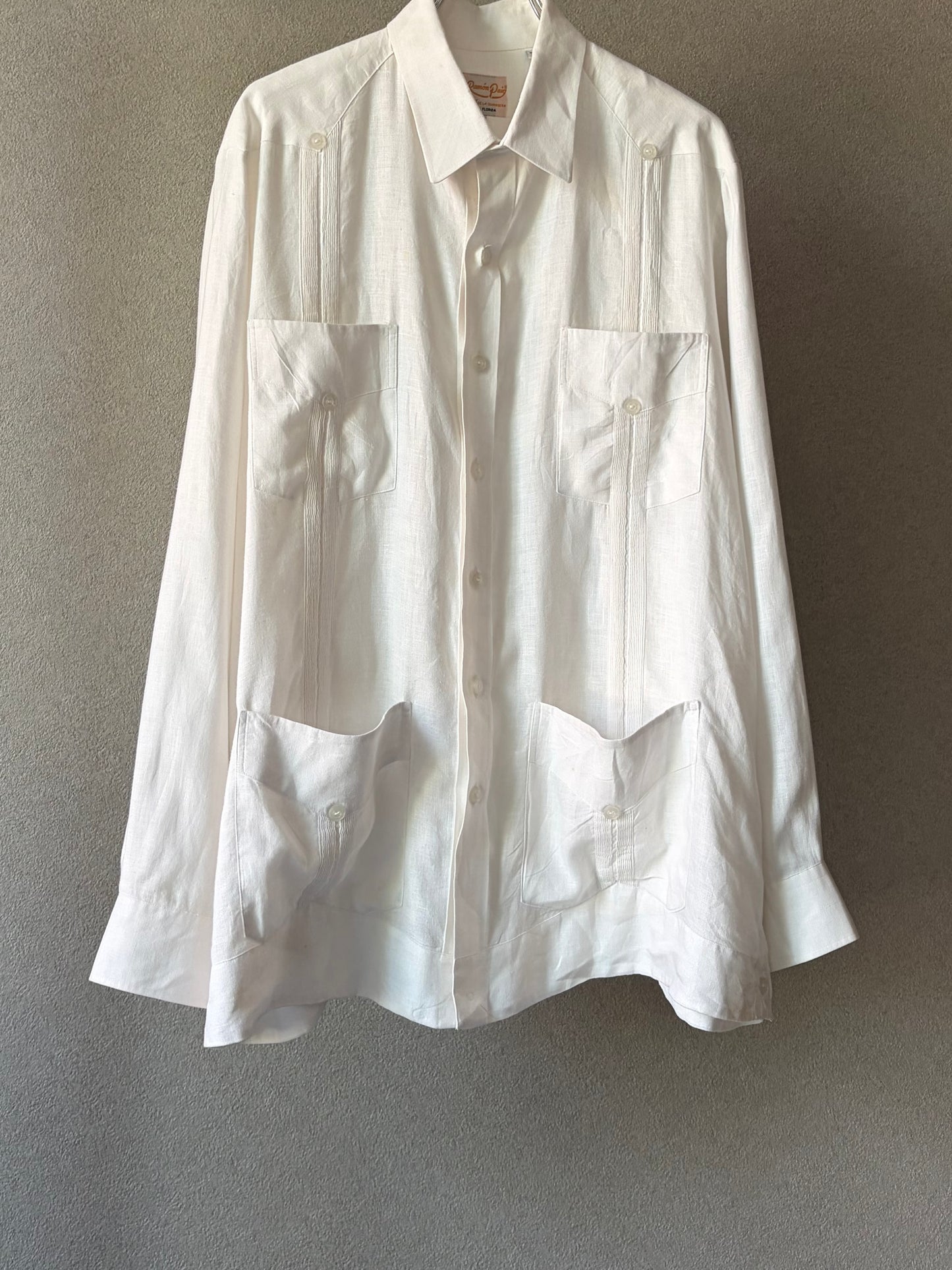 90's Ramon Puig linen guayabera shirt