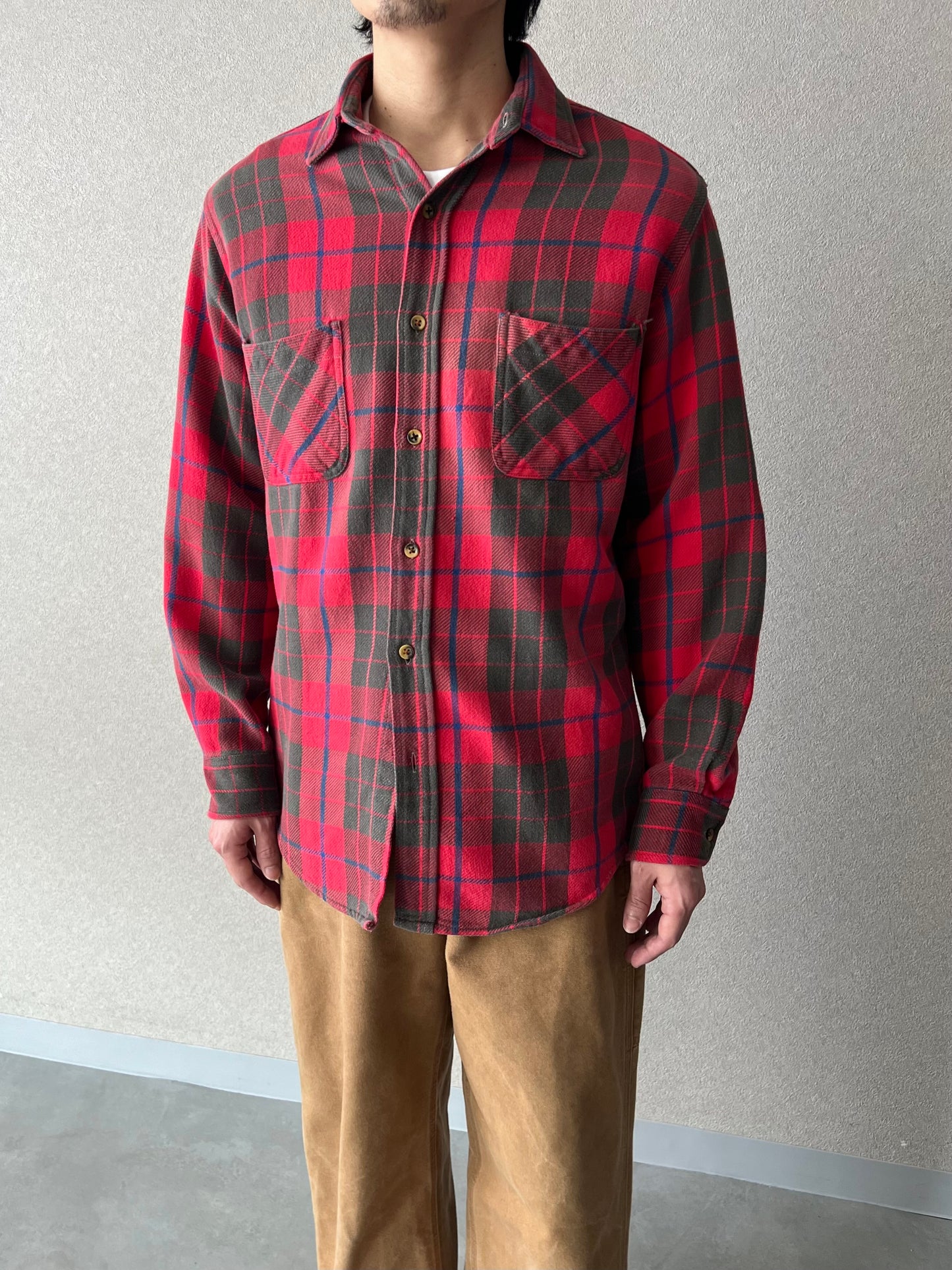 80's ST. JOHN'S BAY flannel shirt “Made in PORTUGAL”