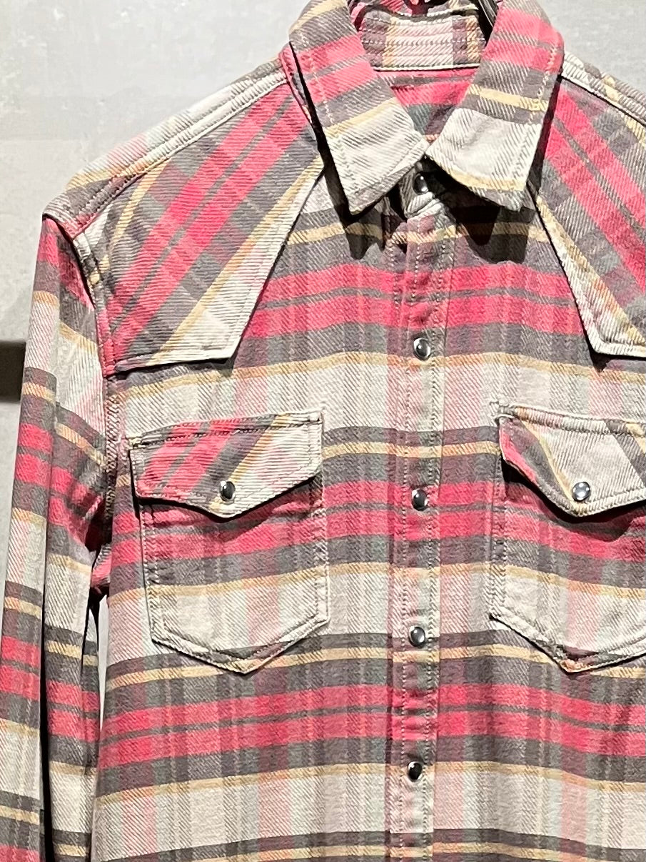 70's〜 UNKNOWN western flannel shirt
