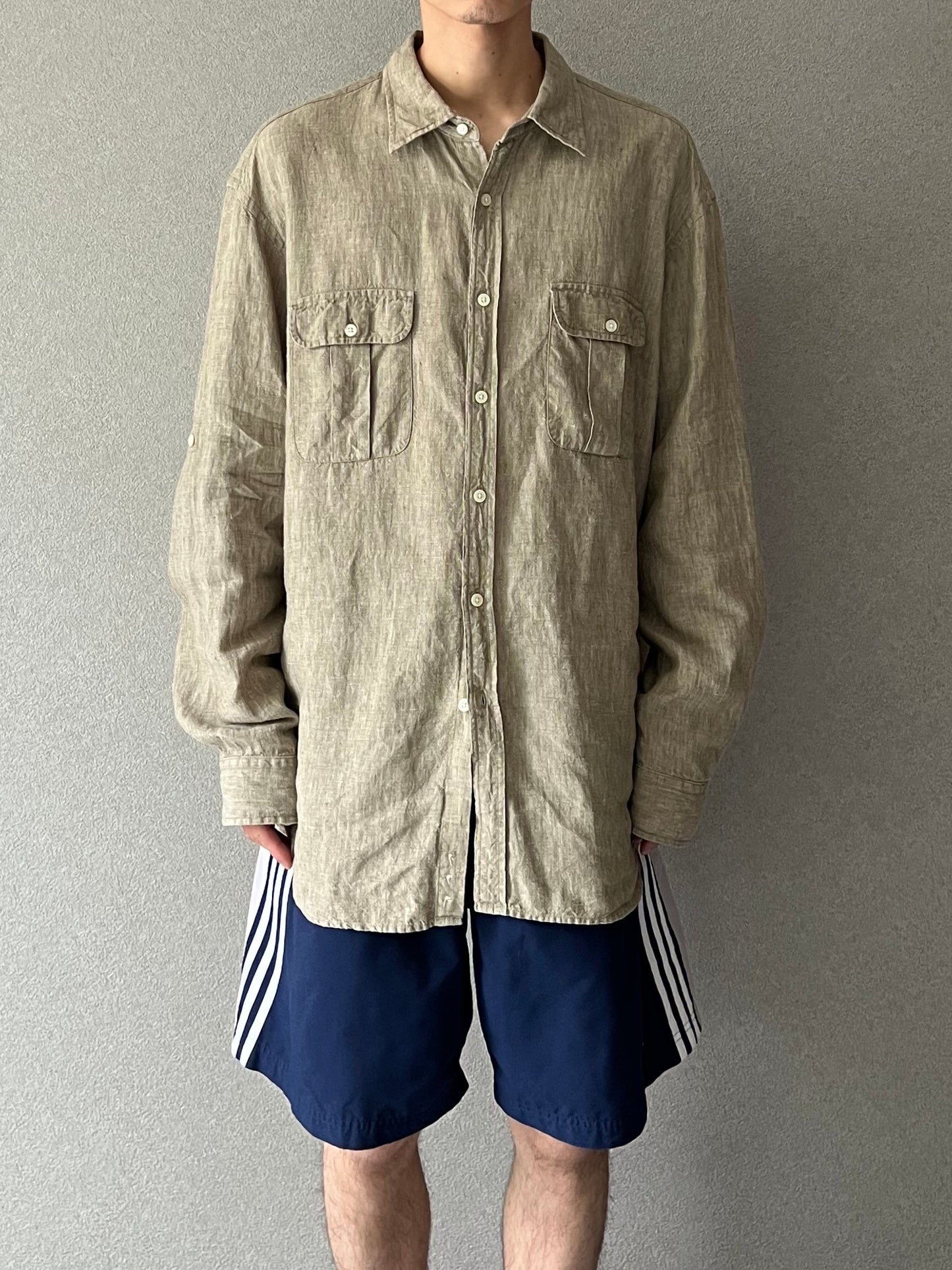 00's J.CREW linen shirt