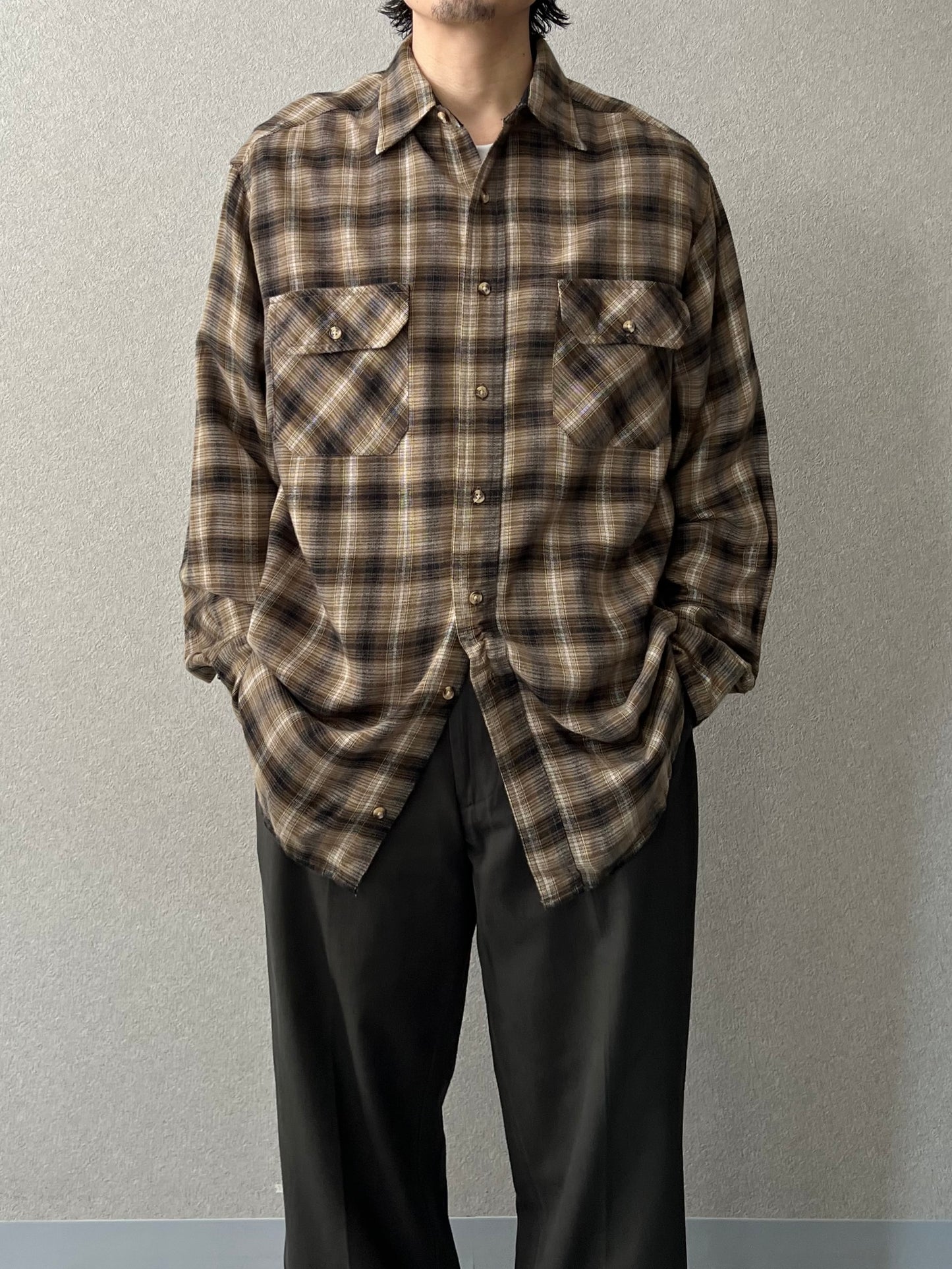 80's NORTHWEST TERRITORY acrylic flannel shirt