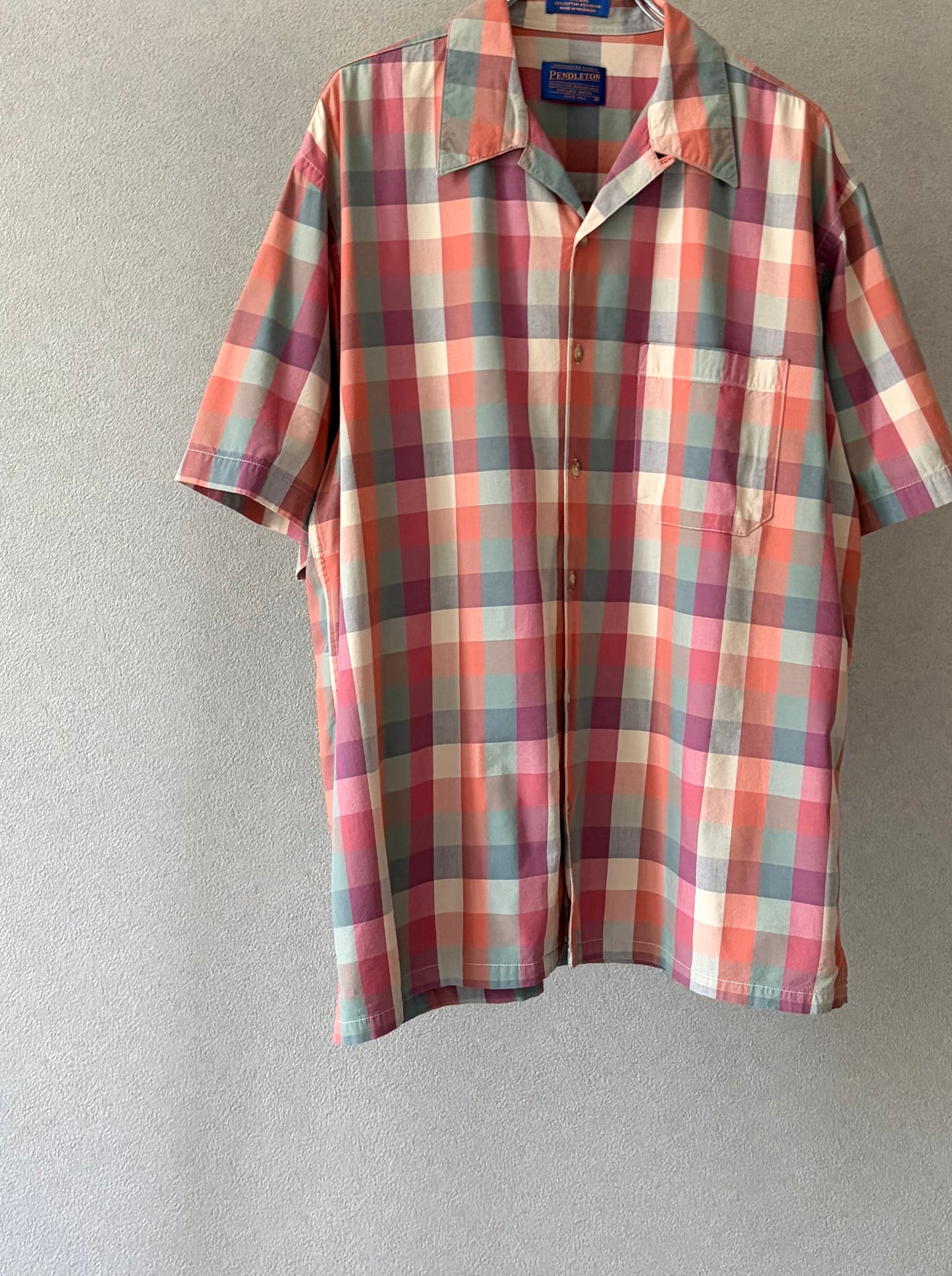 00's PENDLETON open collar shirt