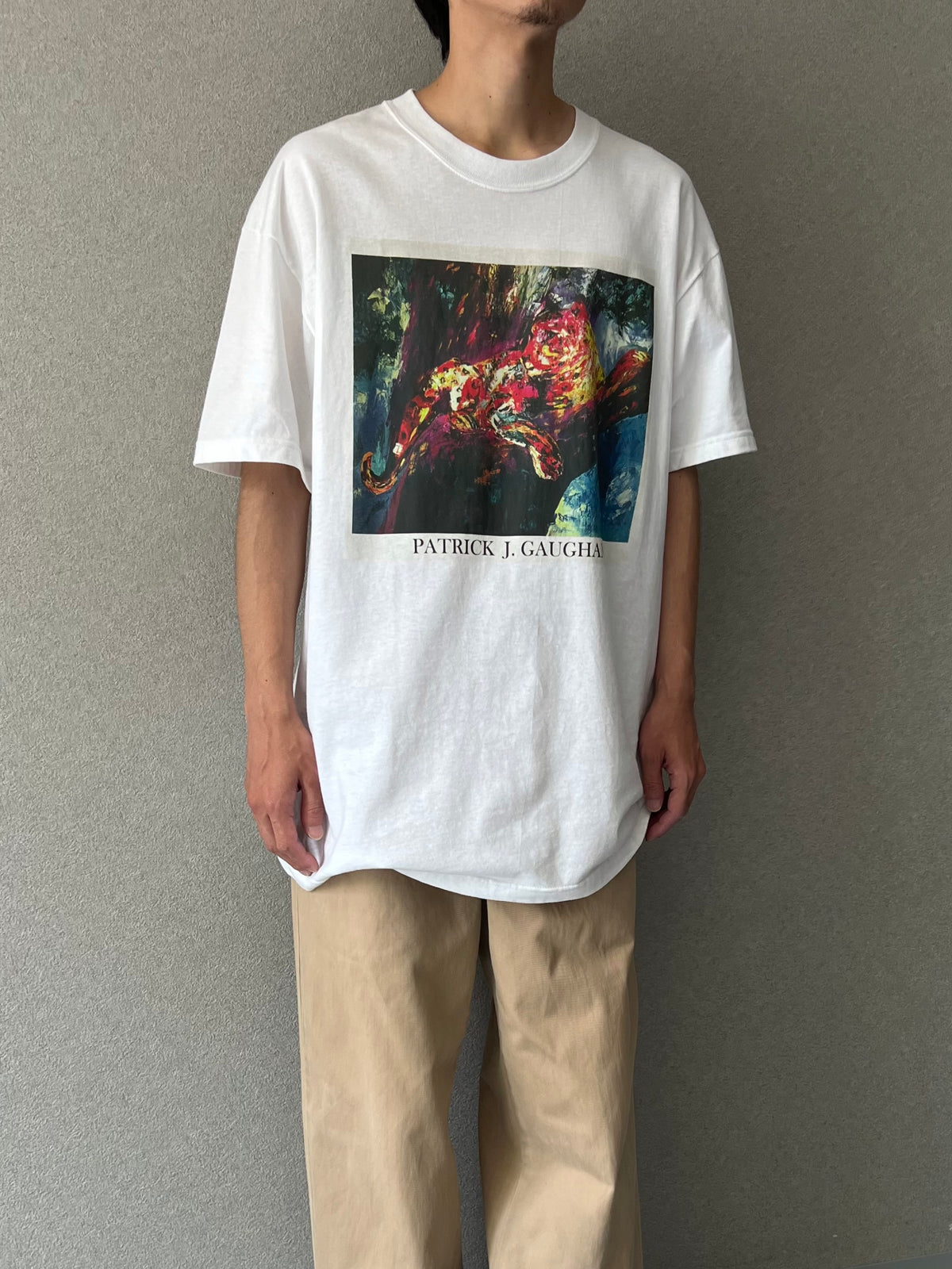 00's PATRICK J. GAUGHAN printed t-shirt "Dead Stock"