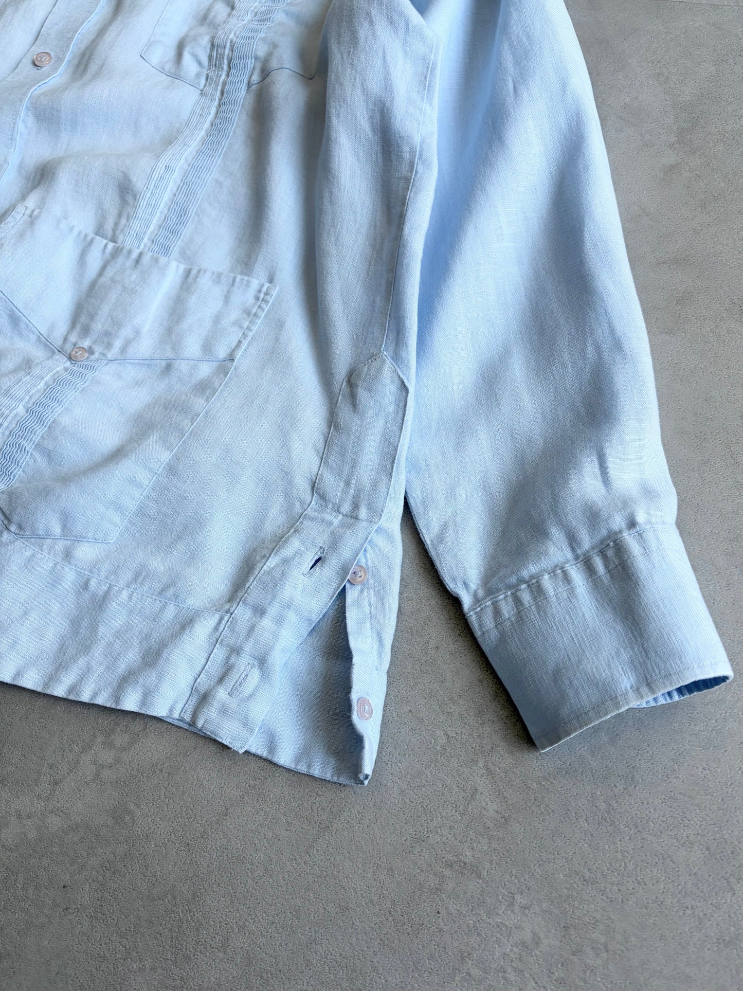 90's PANABRISA corona linen guayabera shirt “Made in PANAMA”