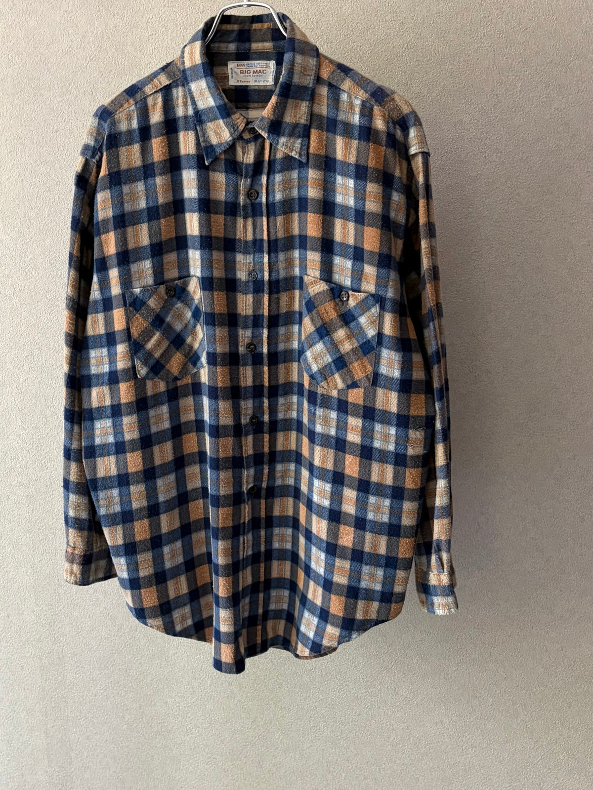 70's BIG MAC printed flannel shirt