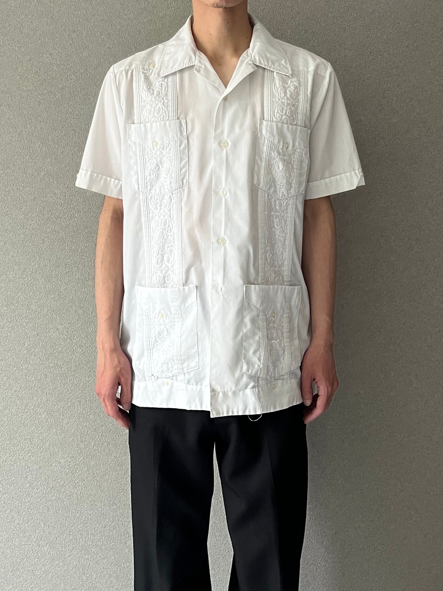 80's ROMANI S/S guayabera shirt