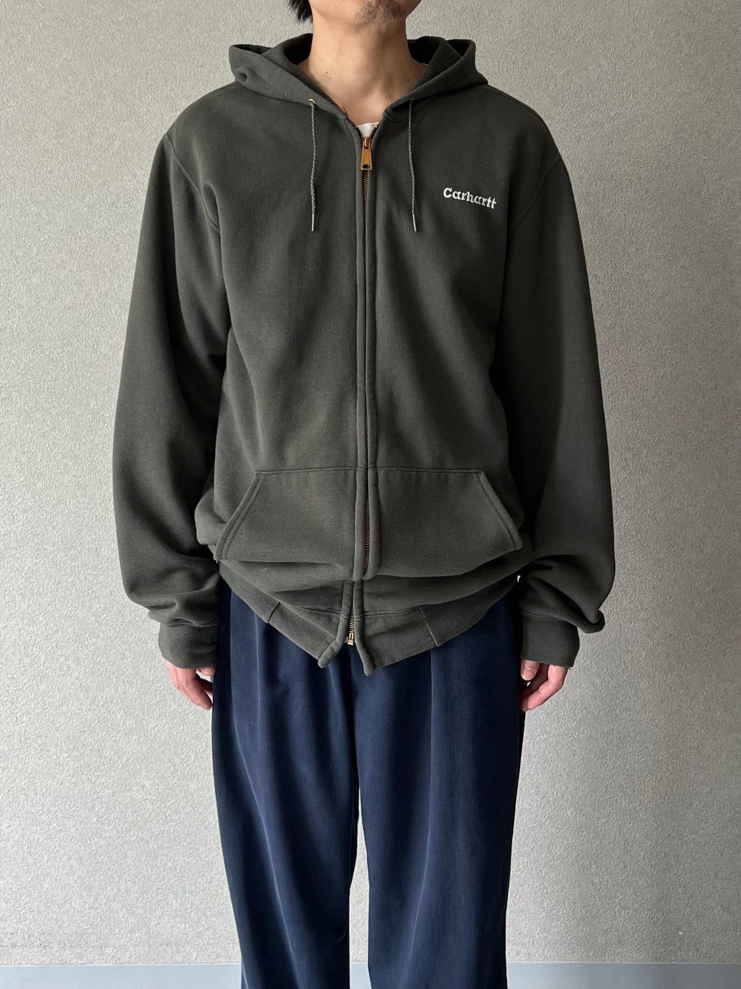 90's〜 carhatt zip up sweat hoodie