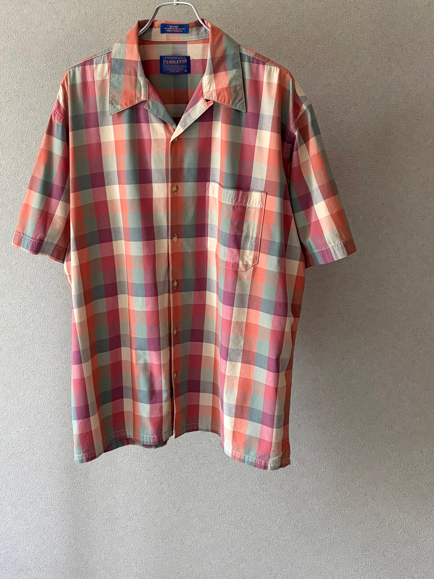 00's PENDLETON open collar shirt