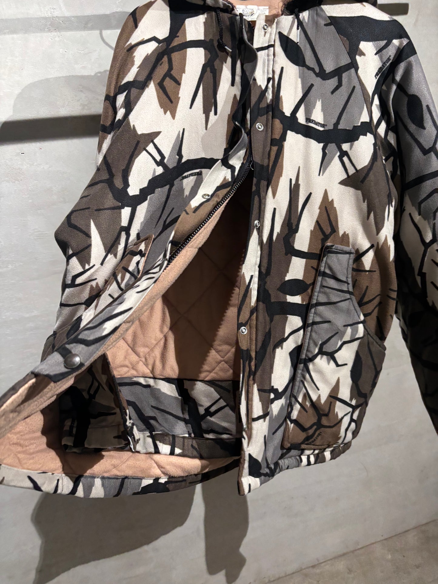 80's PREDATOR CAMOUFLAGE insulation jacket “Made in USA”