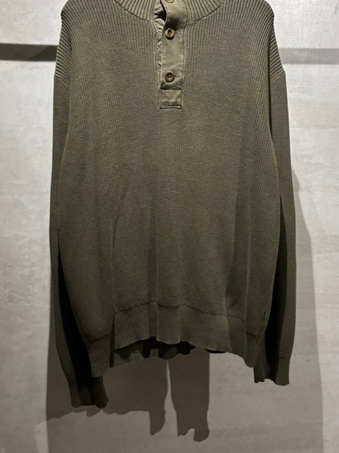 90's Polo Ralph Lauren henley neck cotton knit sweater