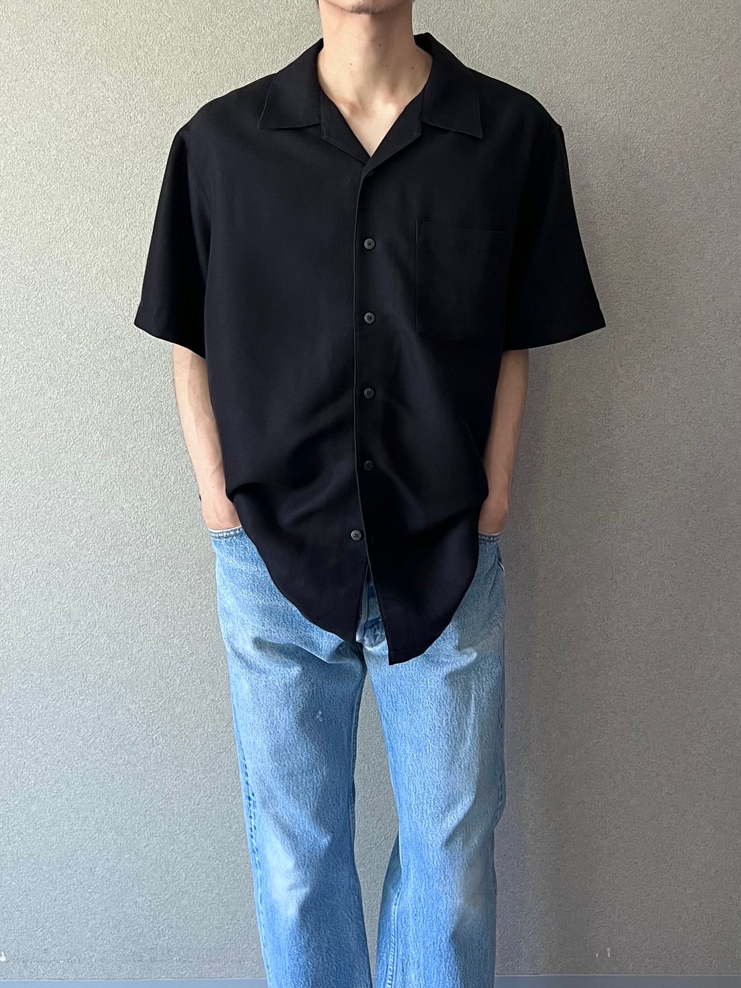00's MERONA open collar shirt