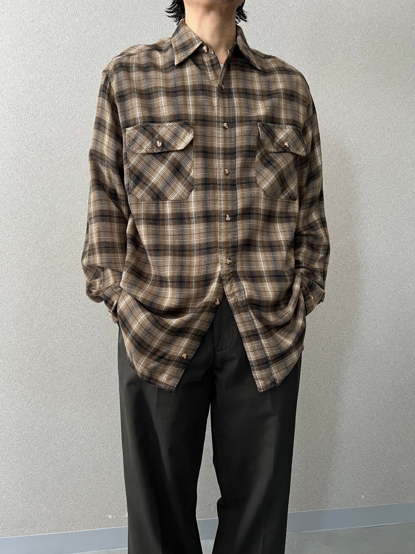 80's NORTHWEST TERRITORY acrylic flannel shirt