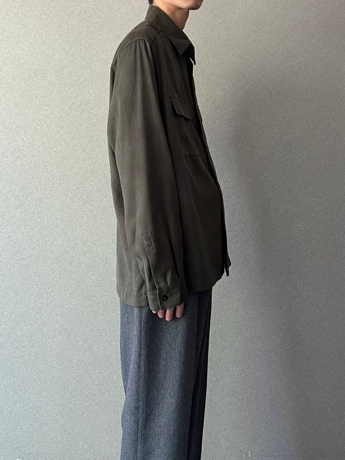 00's claiborne faux suede shirt “DEAD STOCK”