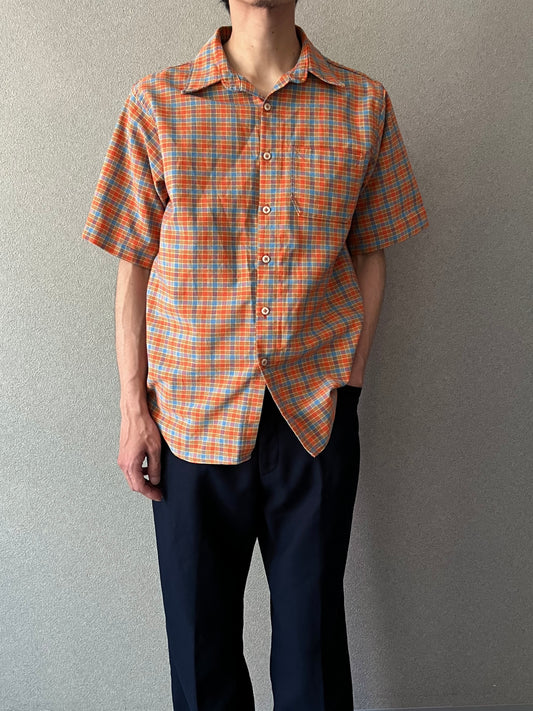 70's〜 UNKNOWN open collar shirt