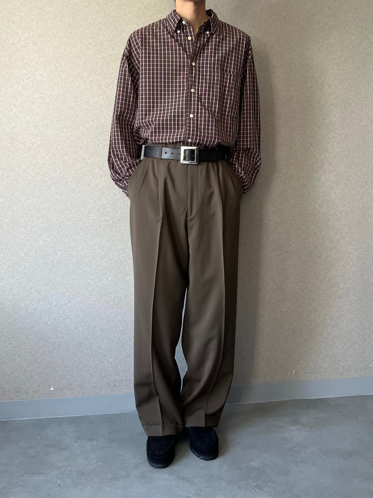 90's PRONT-UOMO wool slacks “Made in ITALY”