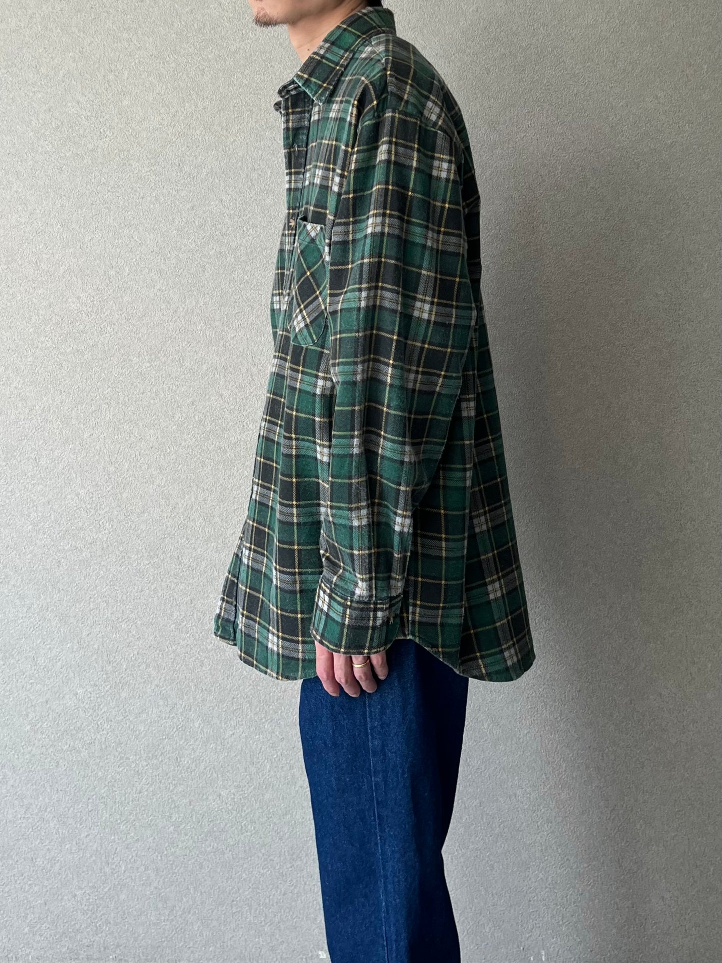 90's PURITAN printed flannel shirt