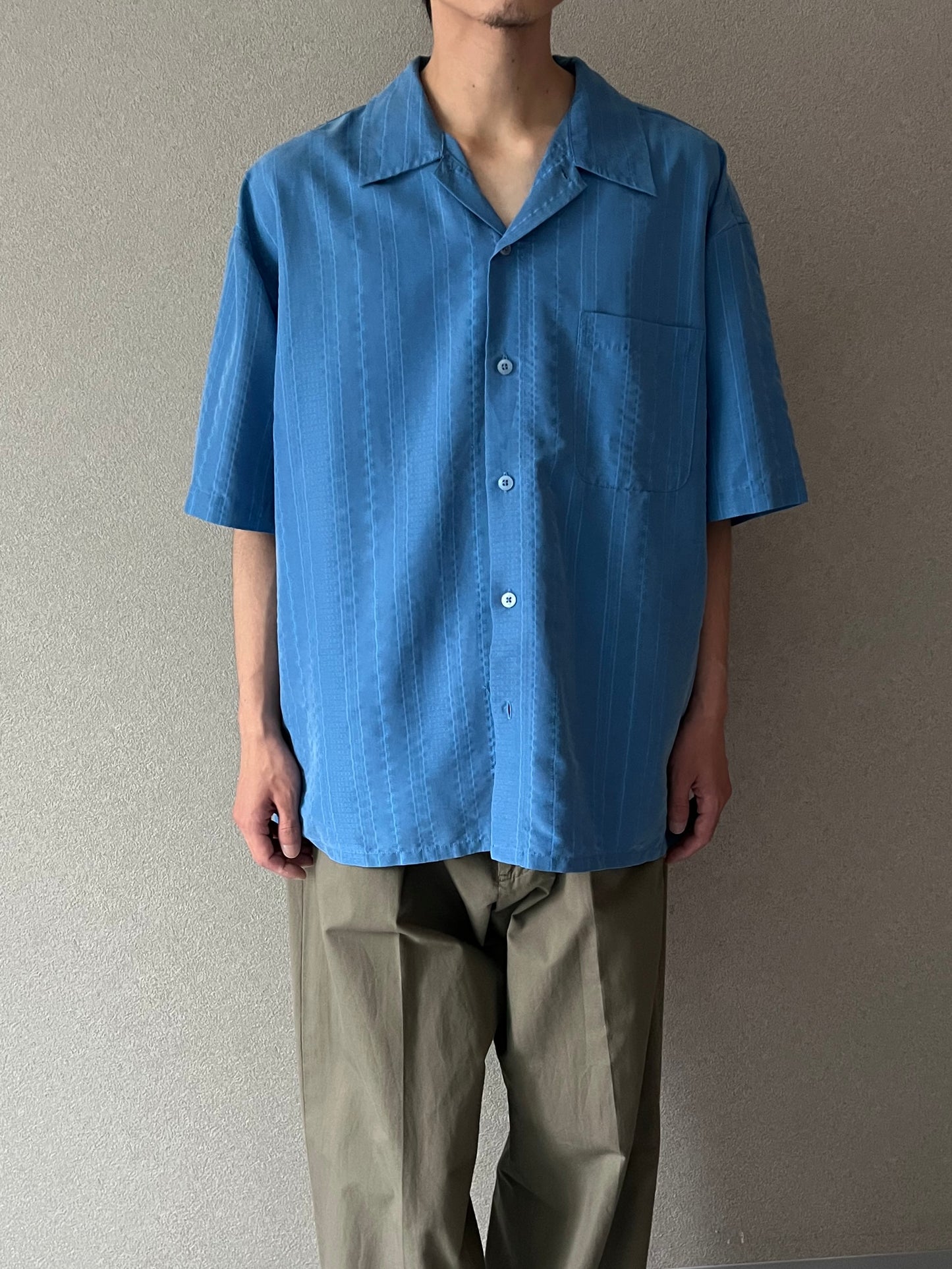 00's Pineapple Connection open collar shirt