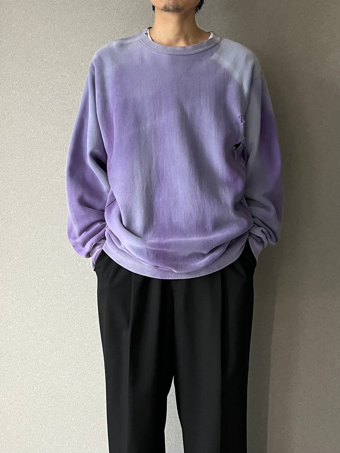 90's Champion marble dyeing REVERSE WEAVE