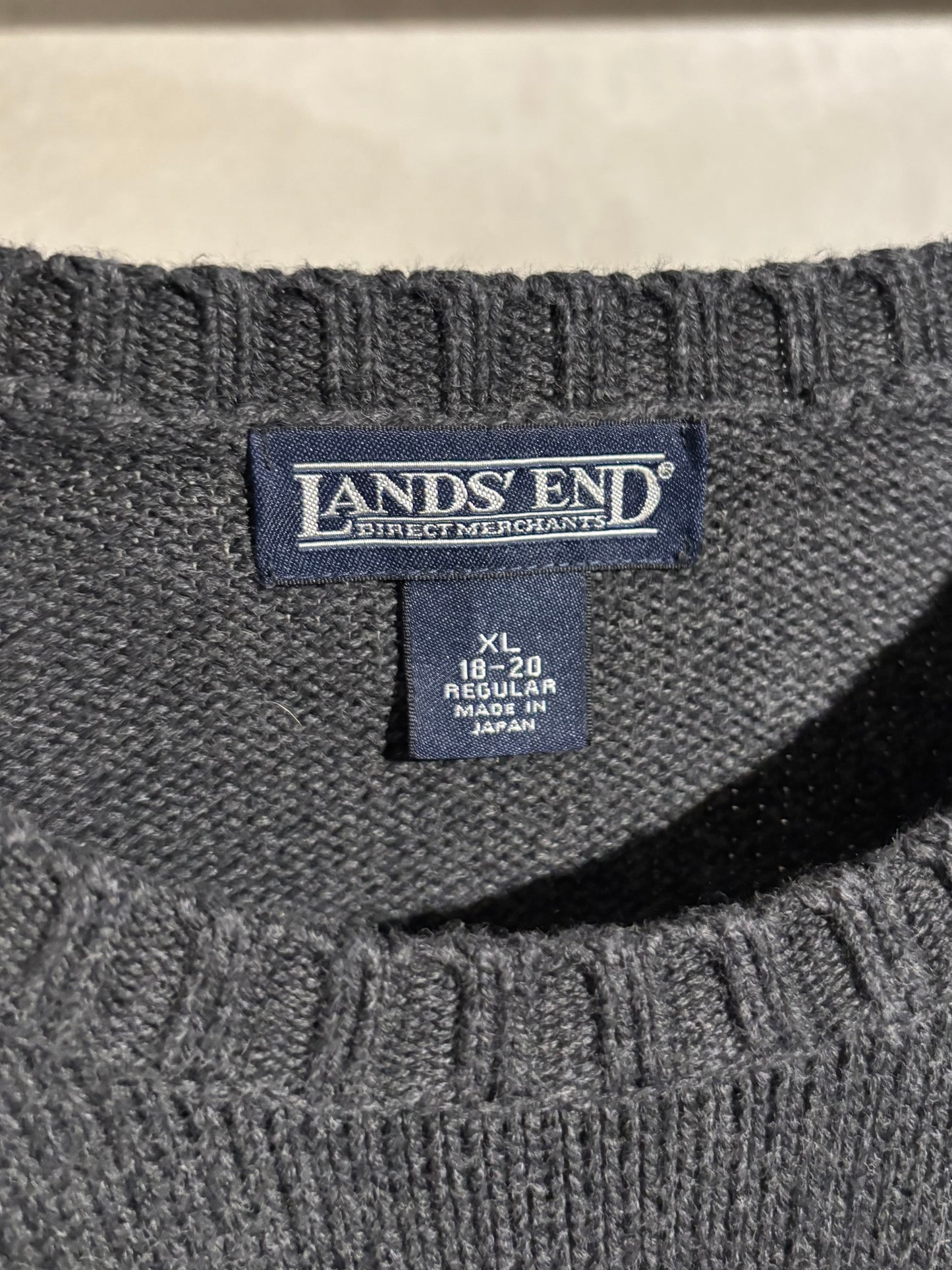 00's LANDS' END cotton knit sweater