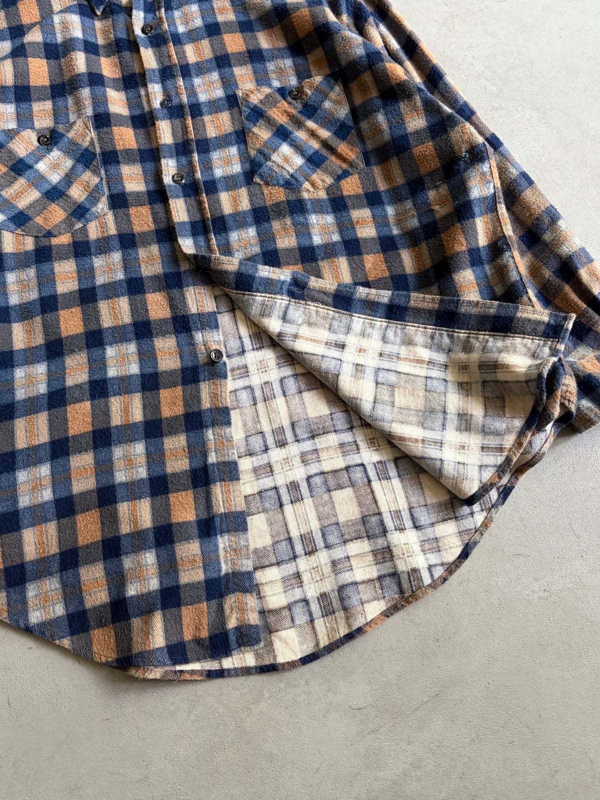 70's BIG MAC printed flannel shirt